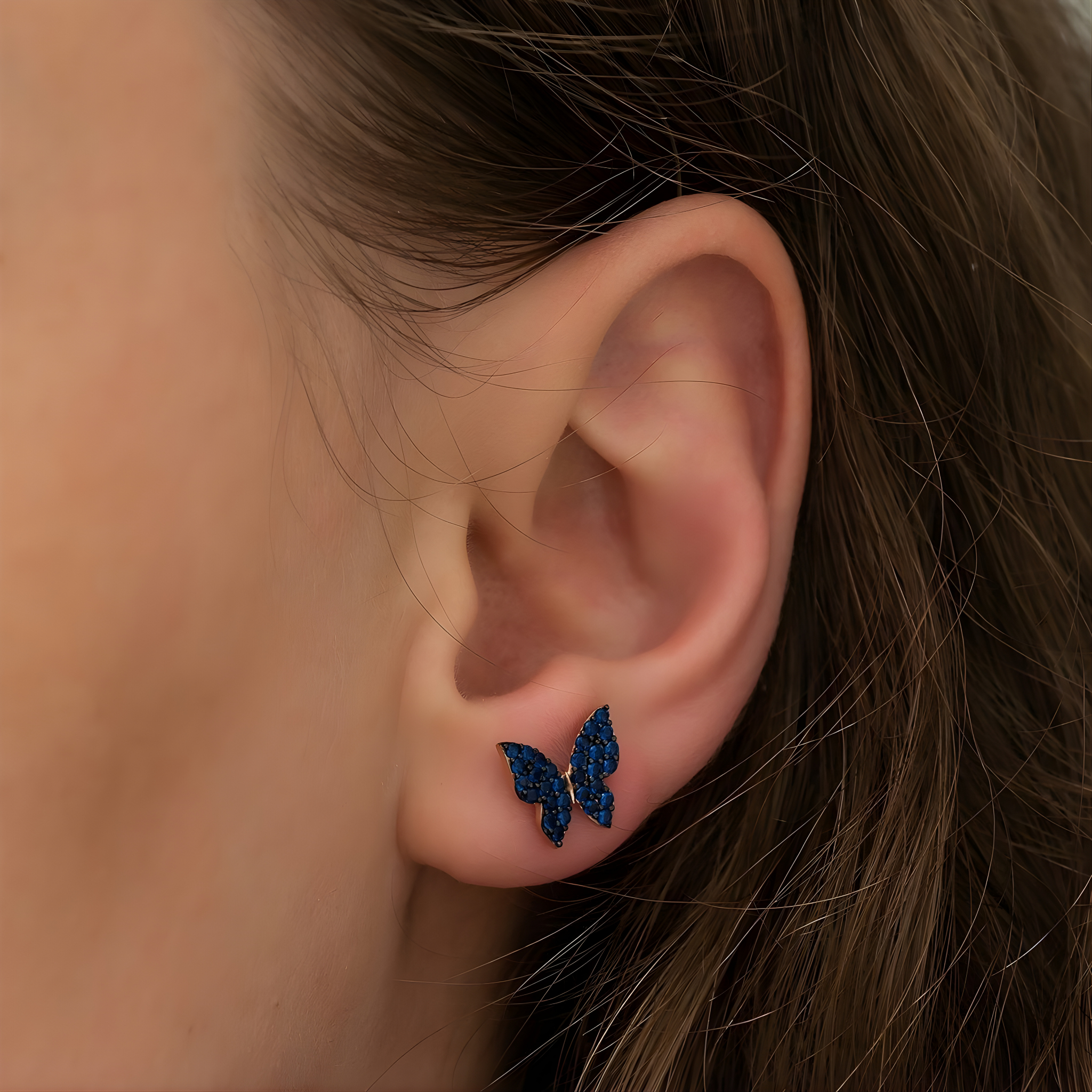 Blue Butterfly Earrings