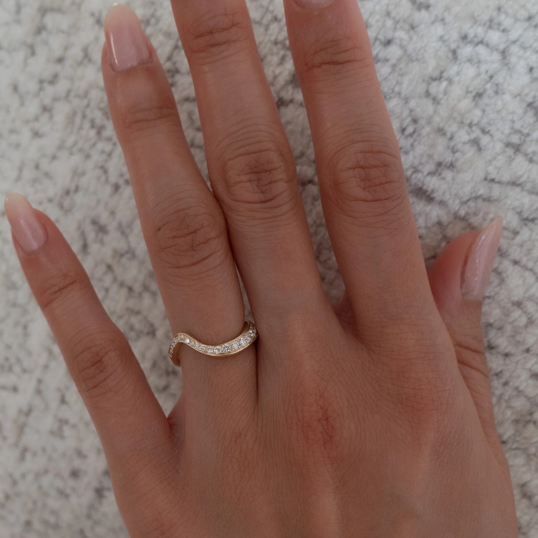 Dome Figure Pave Zircon Ring - ARTSY SILVER