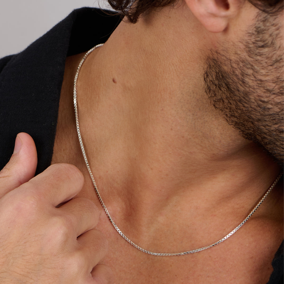 <tc>Box Chain Silver قلادة</tc>