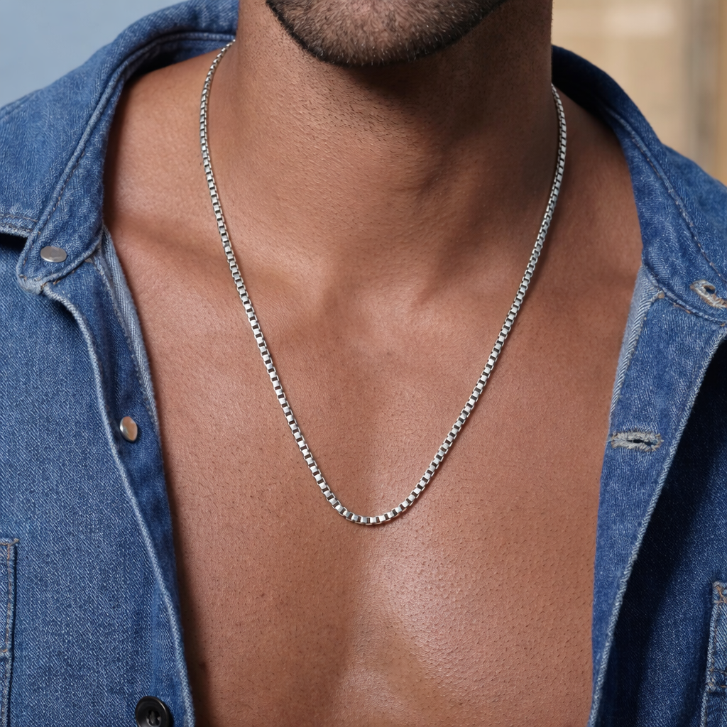Box Chain Men Necklace