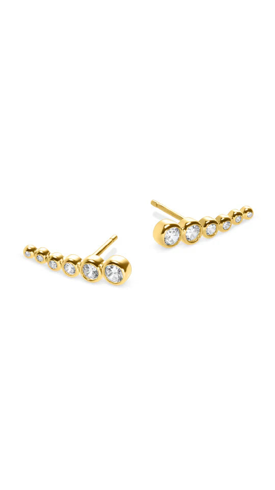 Bubble Zircon Ear Climber