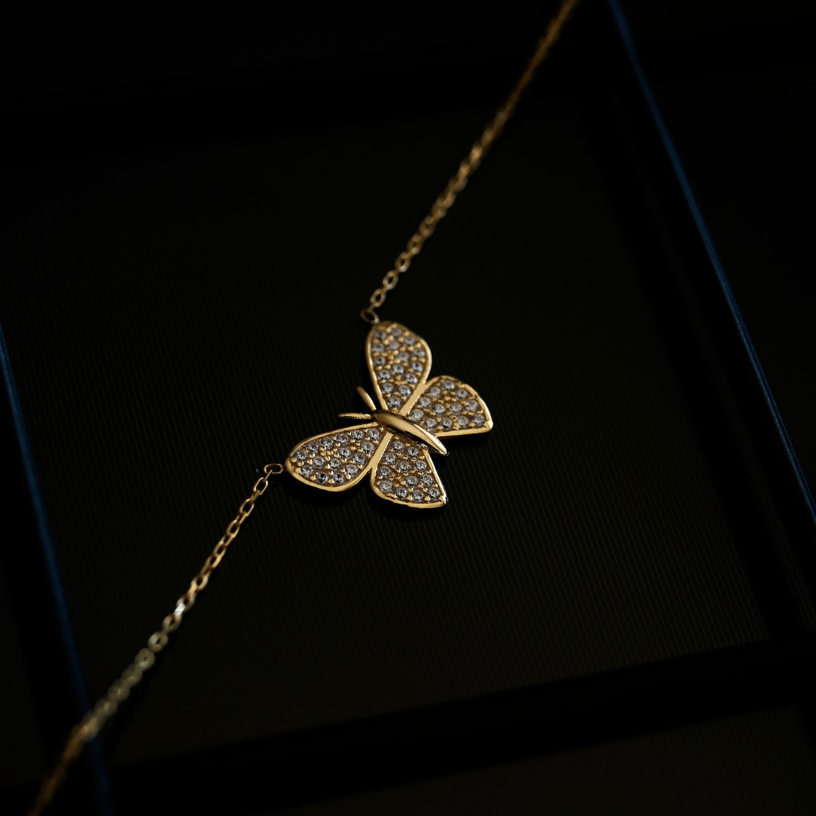 Butterfly Necklace Gold Plating - ARTSY SILVER