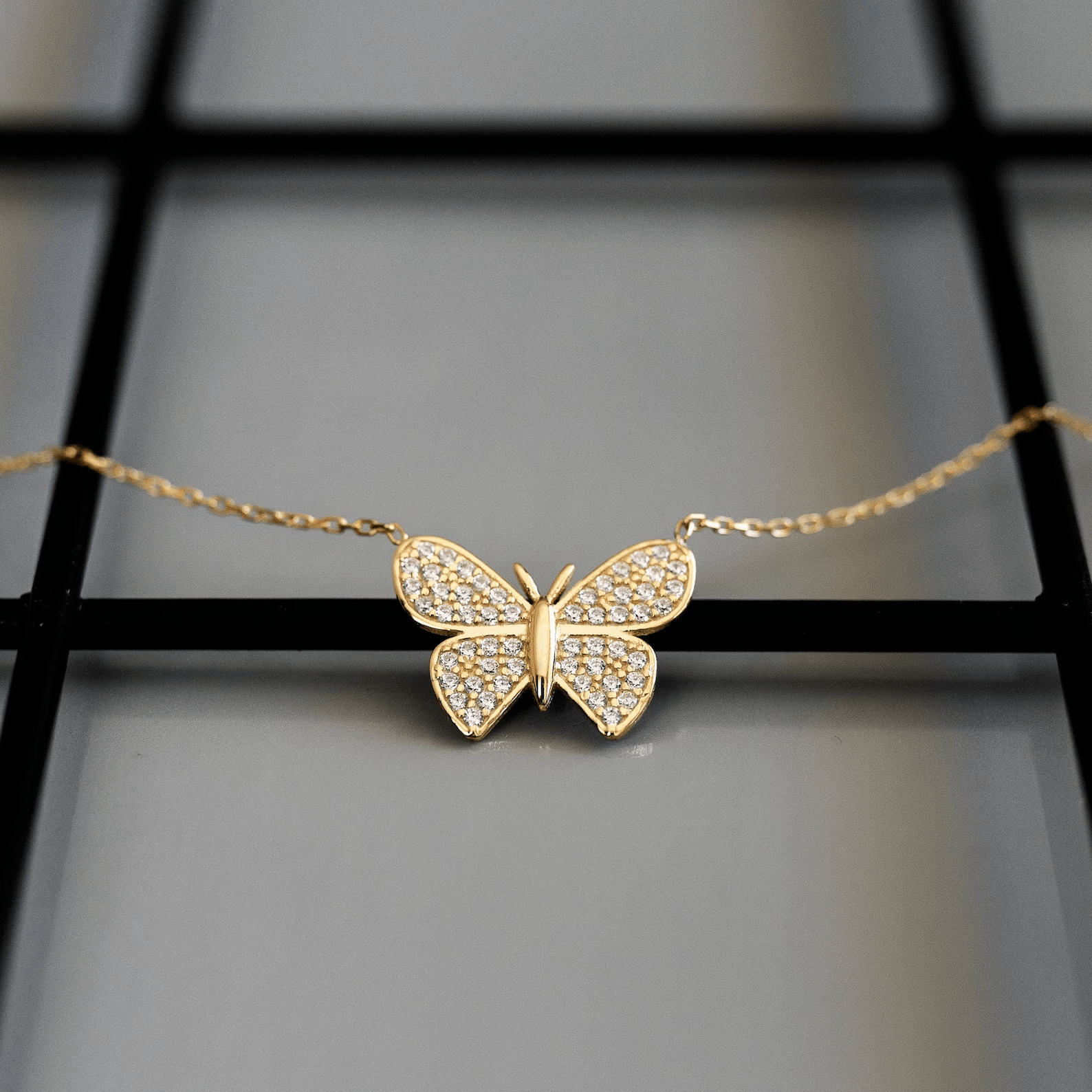 Butterfly Necklace Gold Plating - ARTSY SILVER