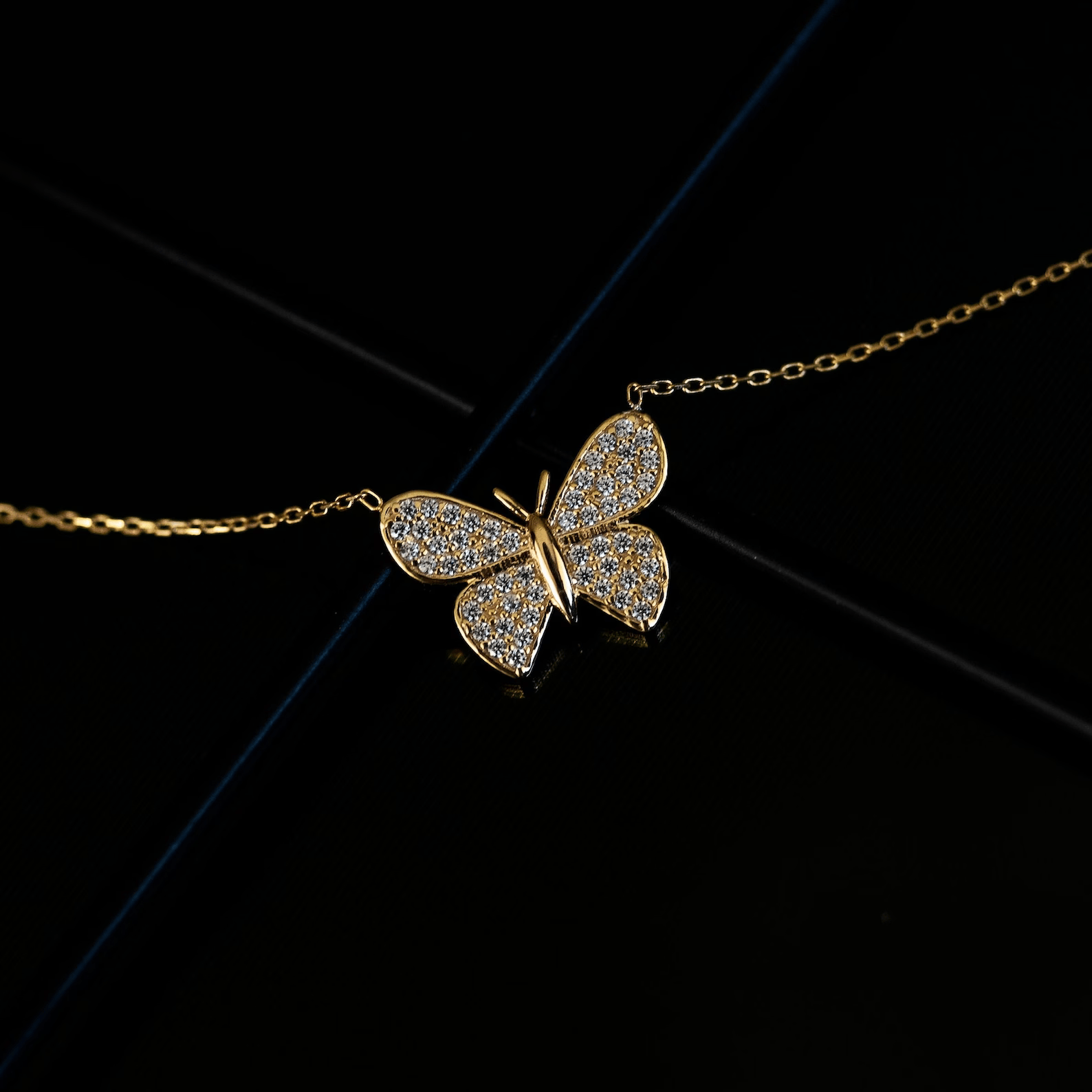 Butterfly Necklace Gold Plating - ARTSY SILVER