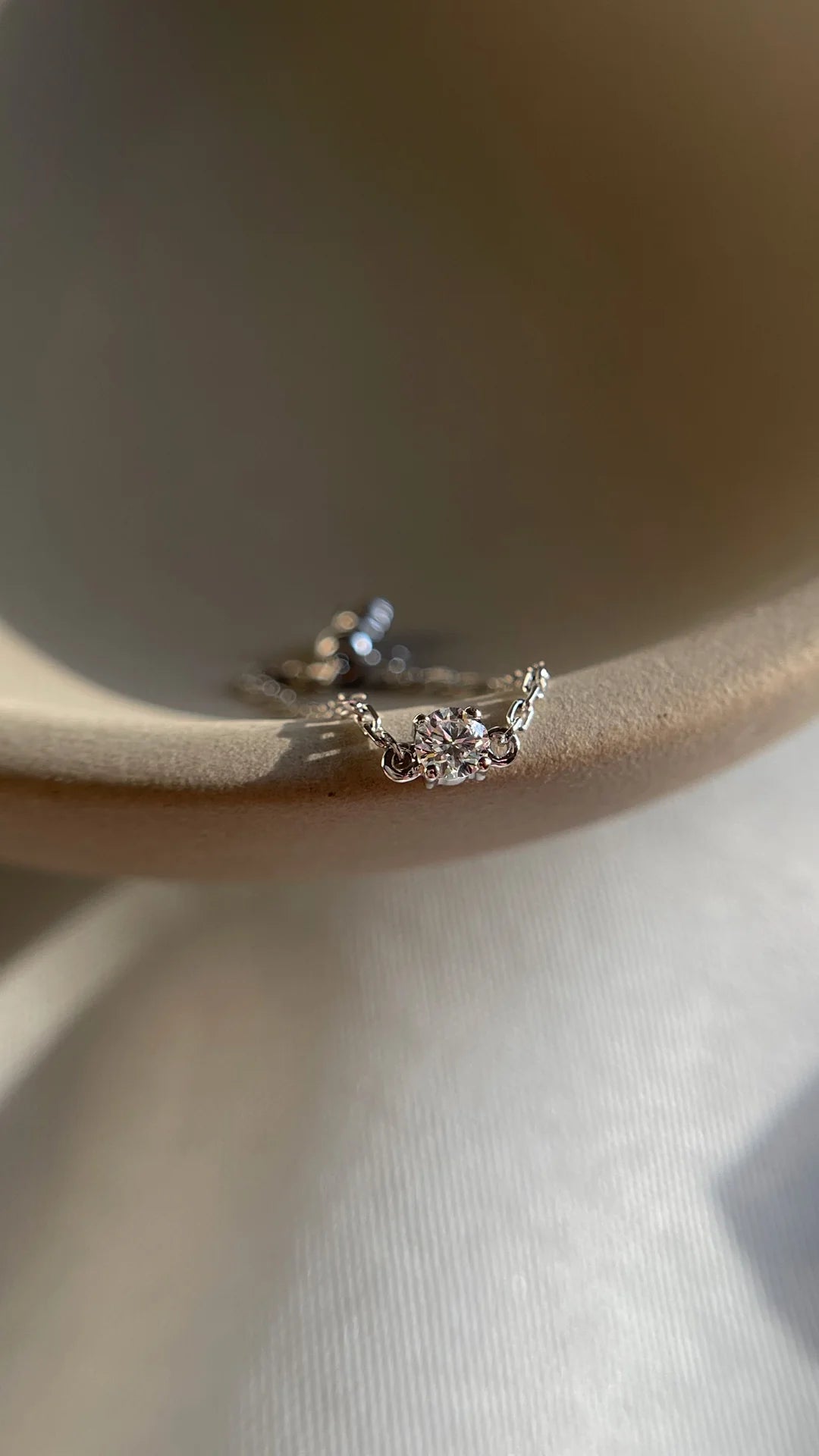 Chain Zircon Stone Ring - ARTSY SILVER