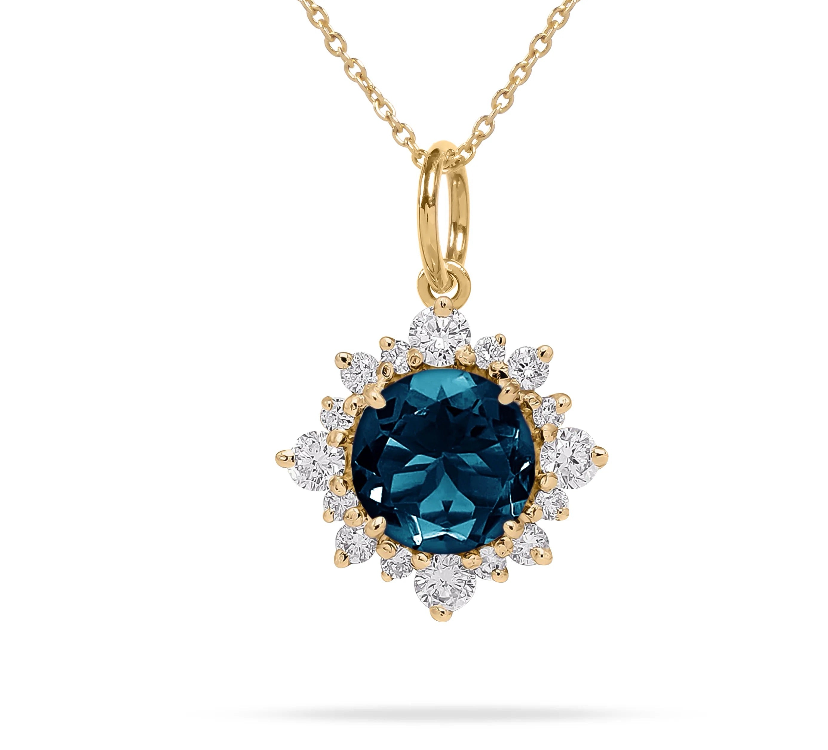Charlotte London Blue Topaz Necklace - ARTSY SILVER