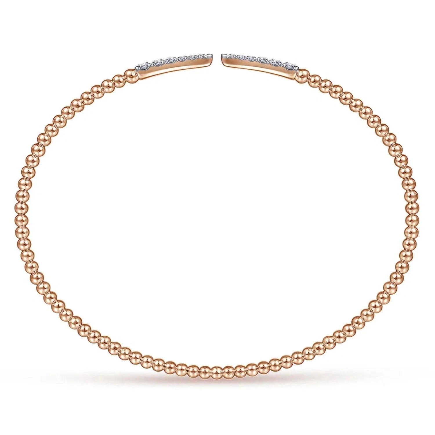 Charmed Arrow Beaded Zircon Bangle - ARTSY SILVER