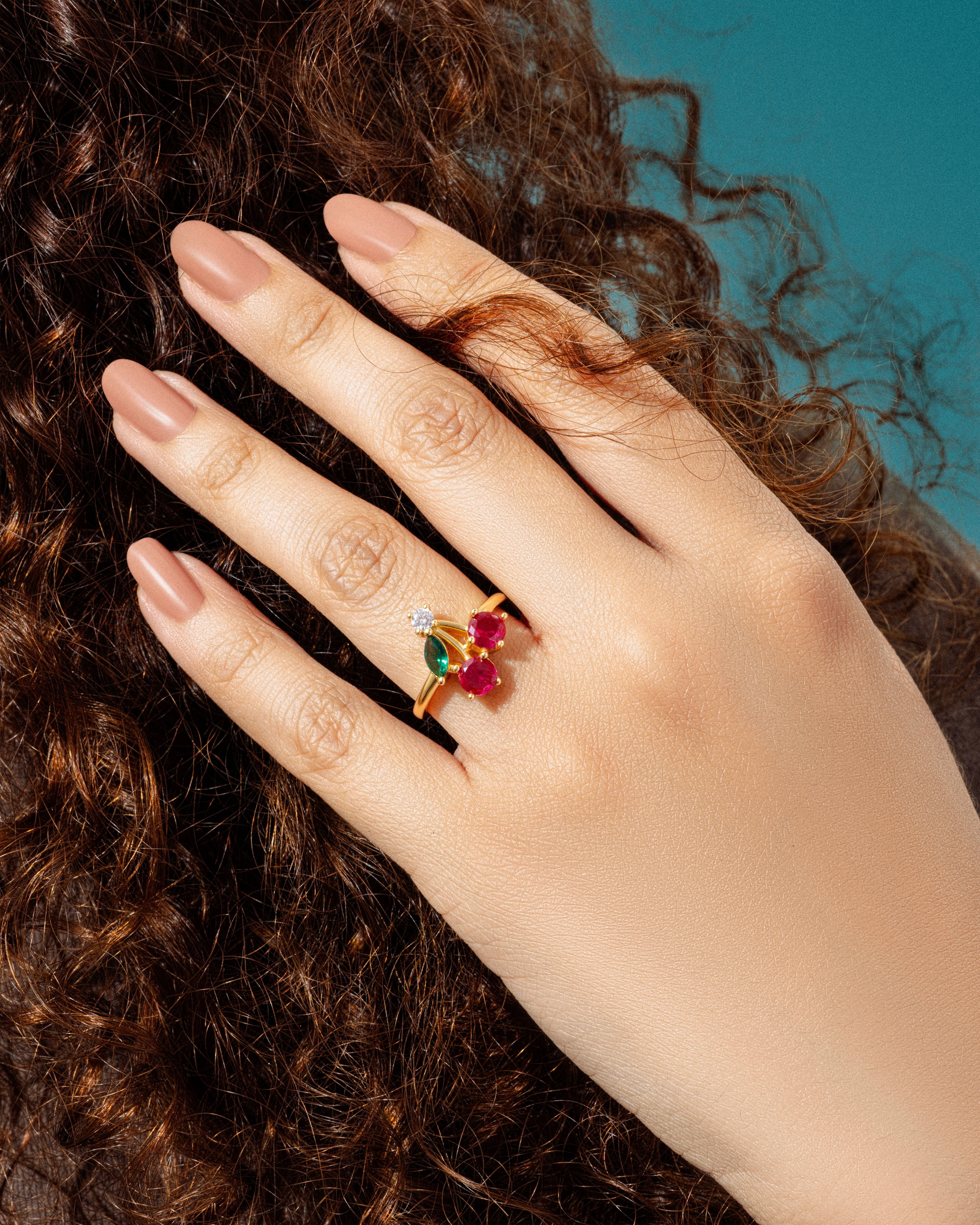 Cherry Glow Ring - ARTSY SILVER