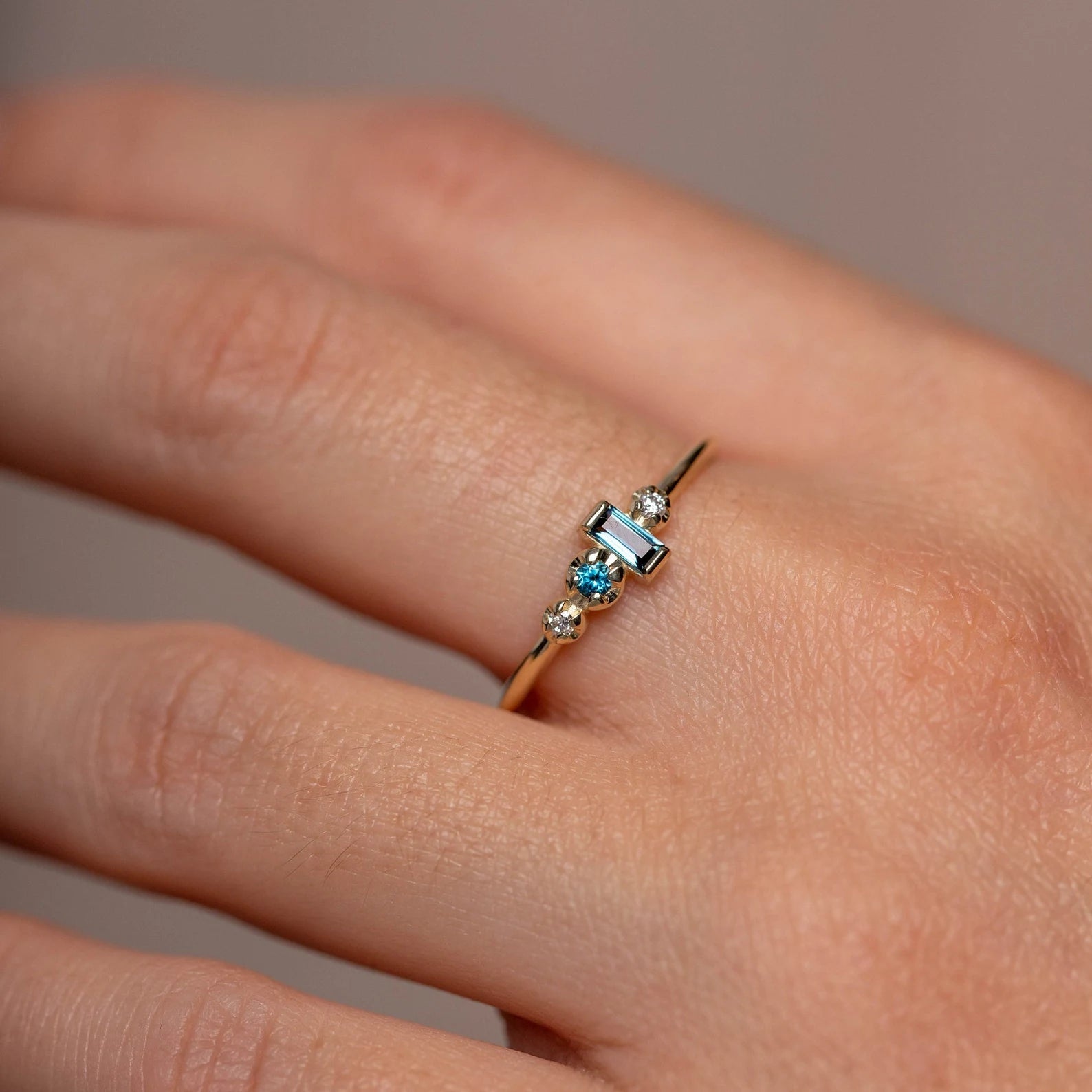 Cinderella London Blue Topaz Ring - ARTSY SILVER