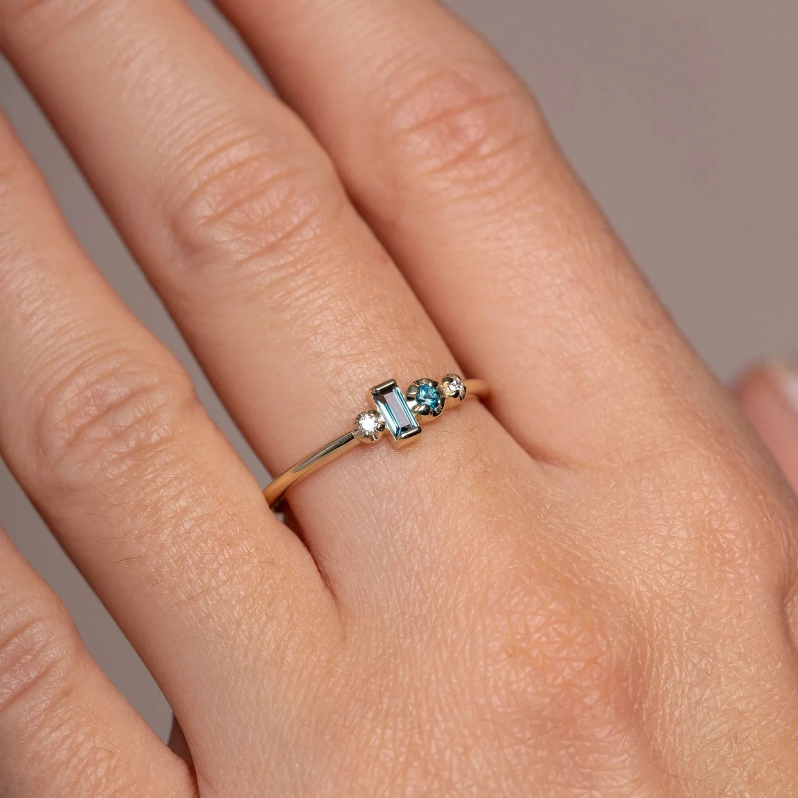 Cinderella London Blue Topaz Ring - ARTSY SILVER