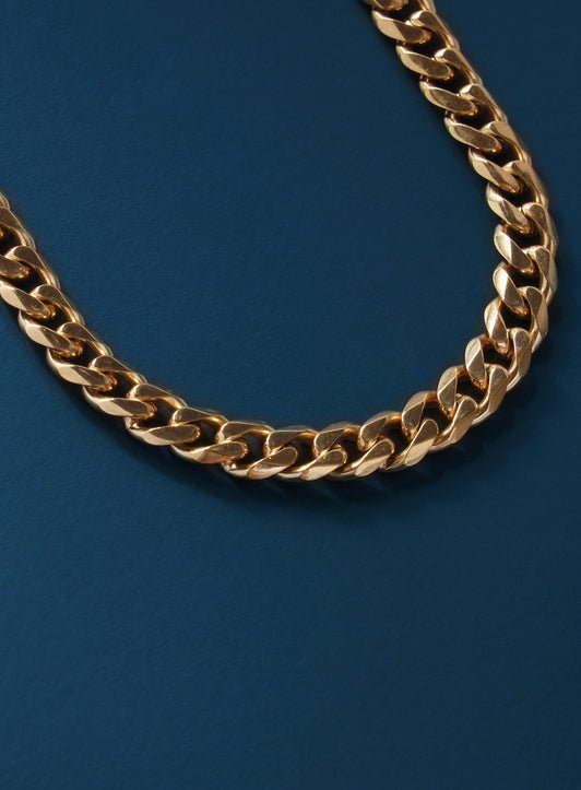 Cuban Link Chain 7mm Gold Plating - ARTSY SILVER