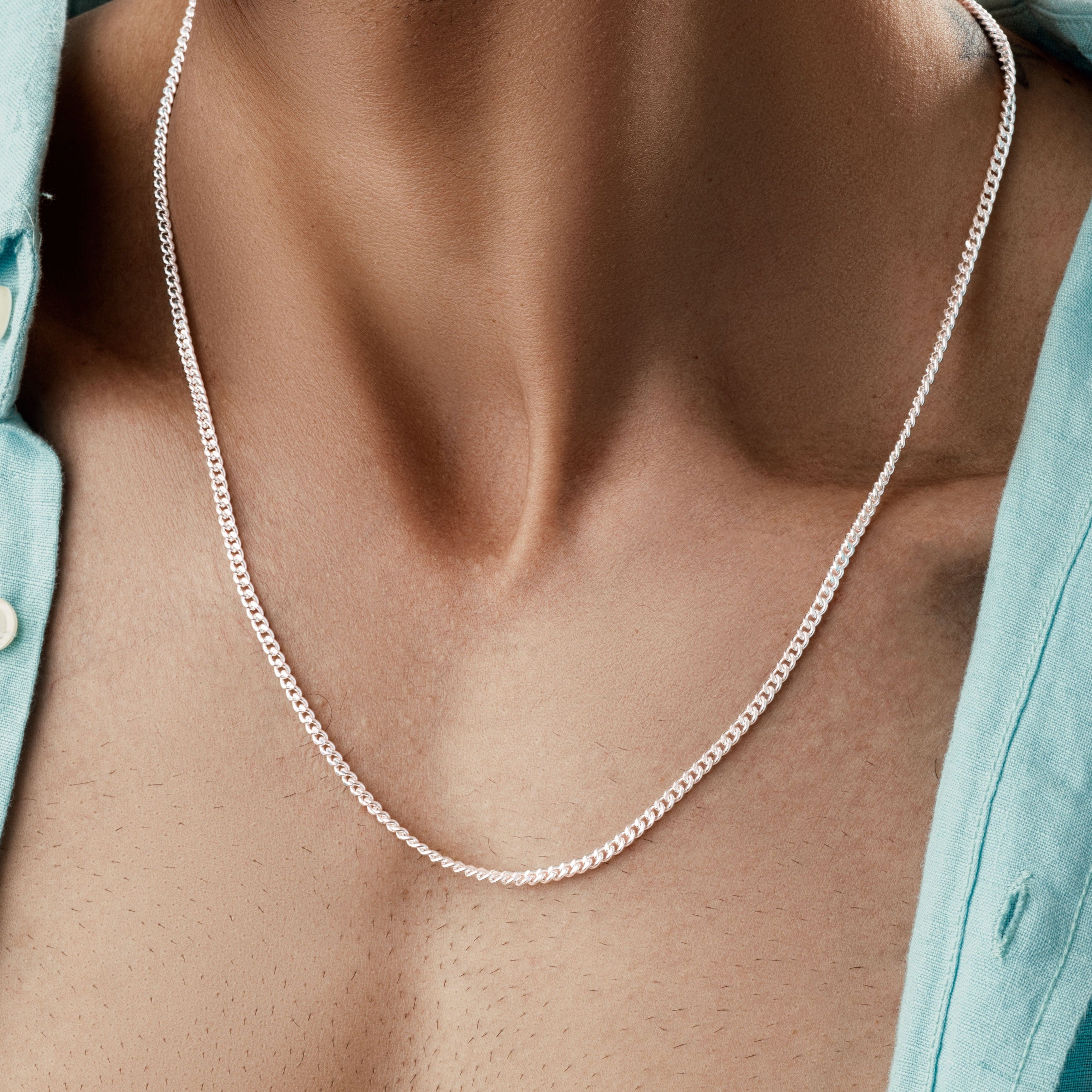 Cuban Link Chain 3mm Silver