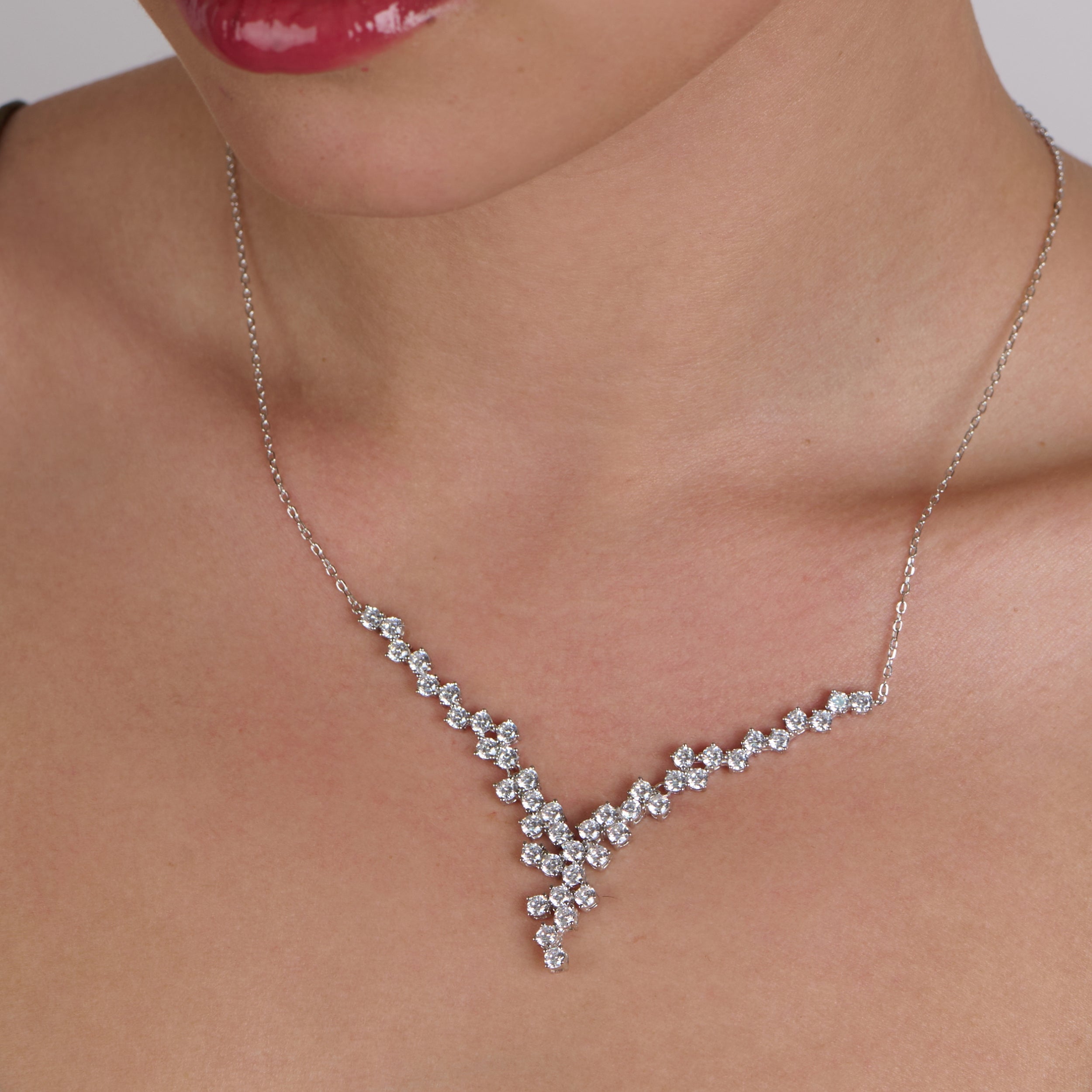 Dakota Y Silver Necklace