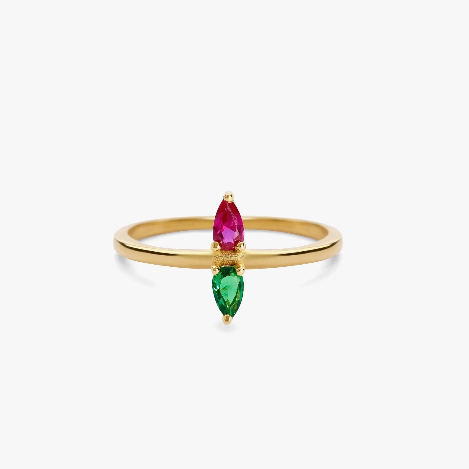 Double Birthstone Ring - ARTSY SILVER