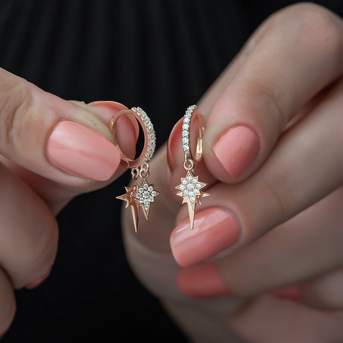 Pole Star Twins Earrings - ARTSY SILVER