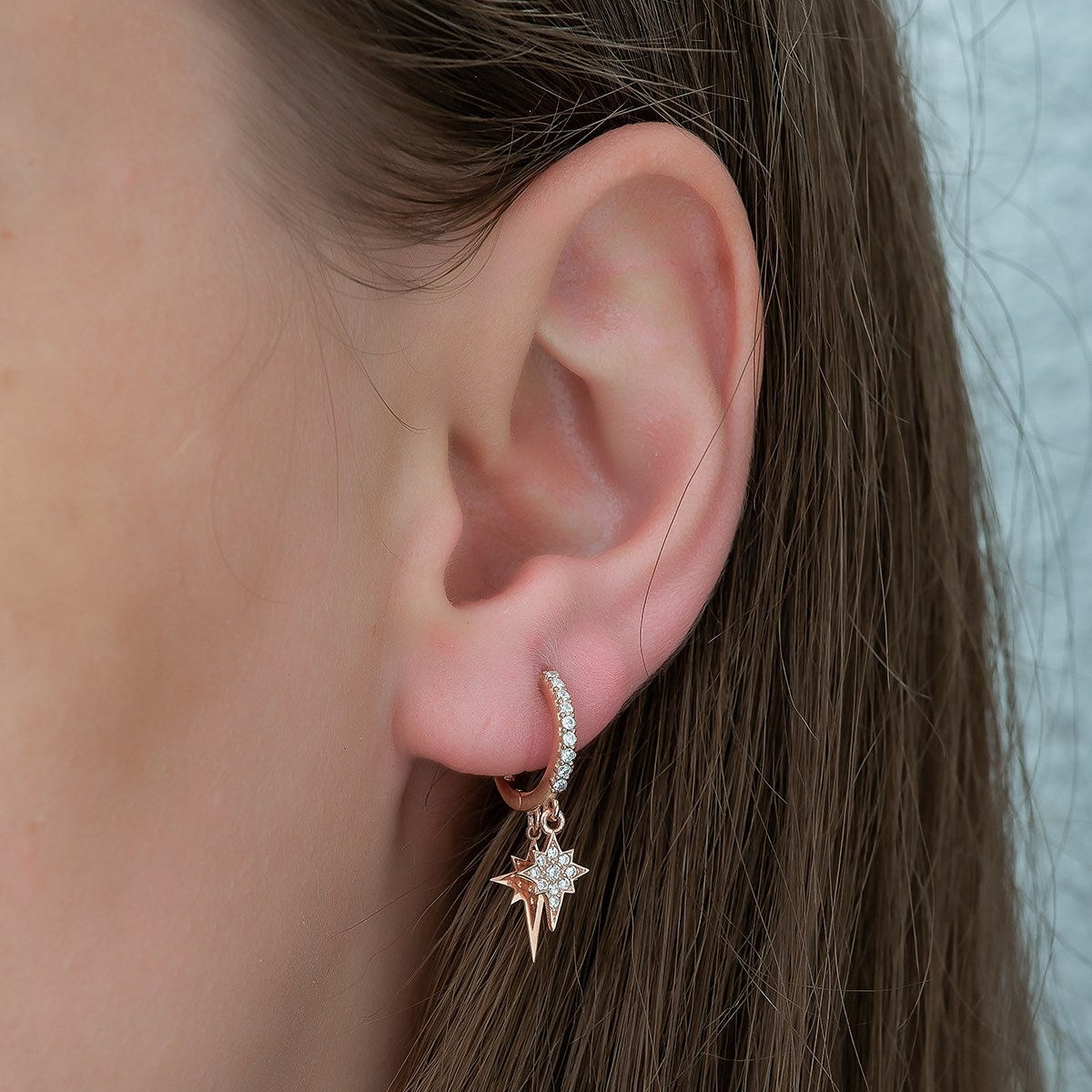 Pole Star Twins Earrings - ARTSY SILVER