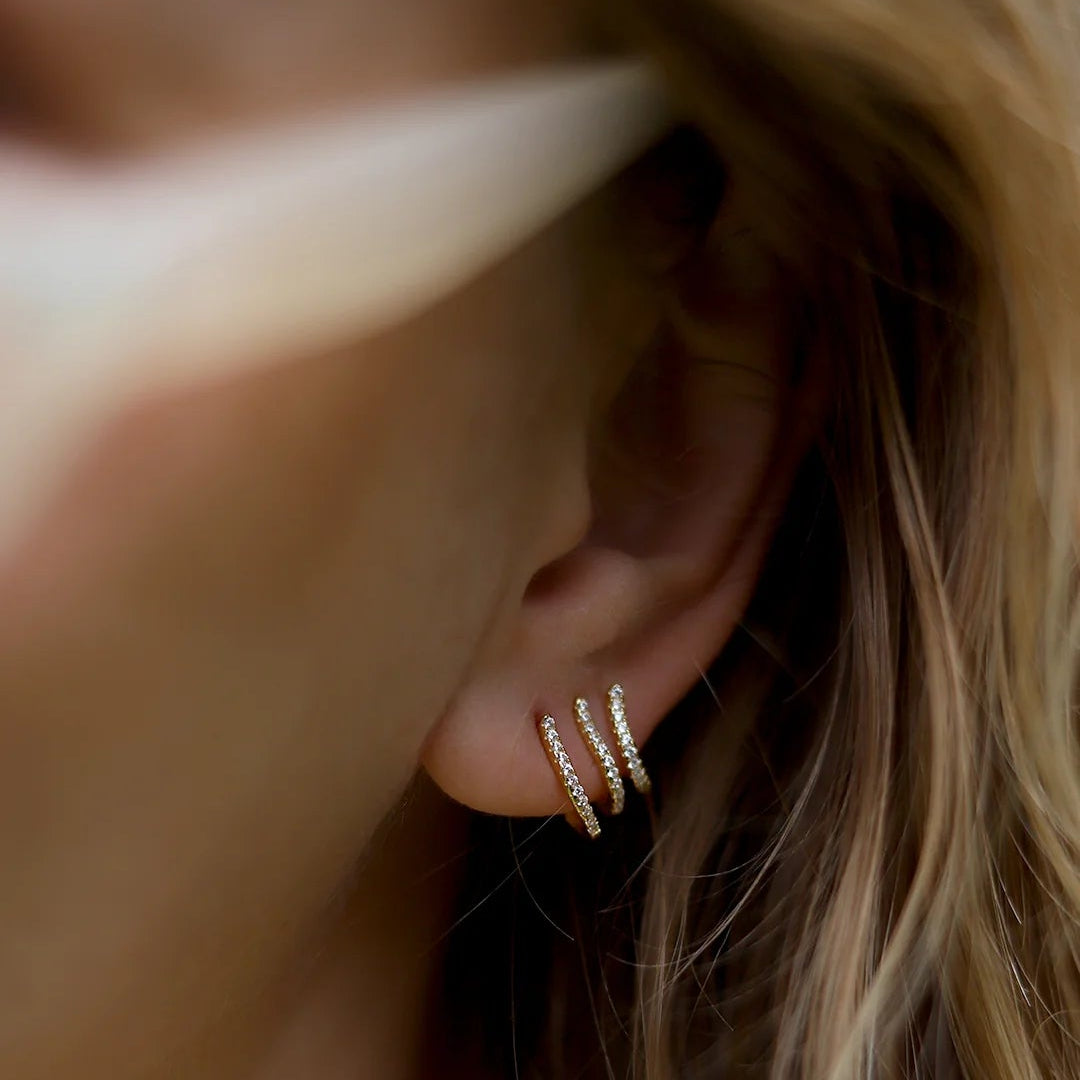 Girls Math Zircon Earrings - ARTSY SILVER