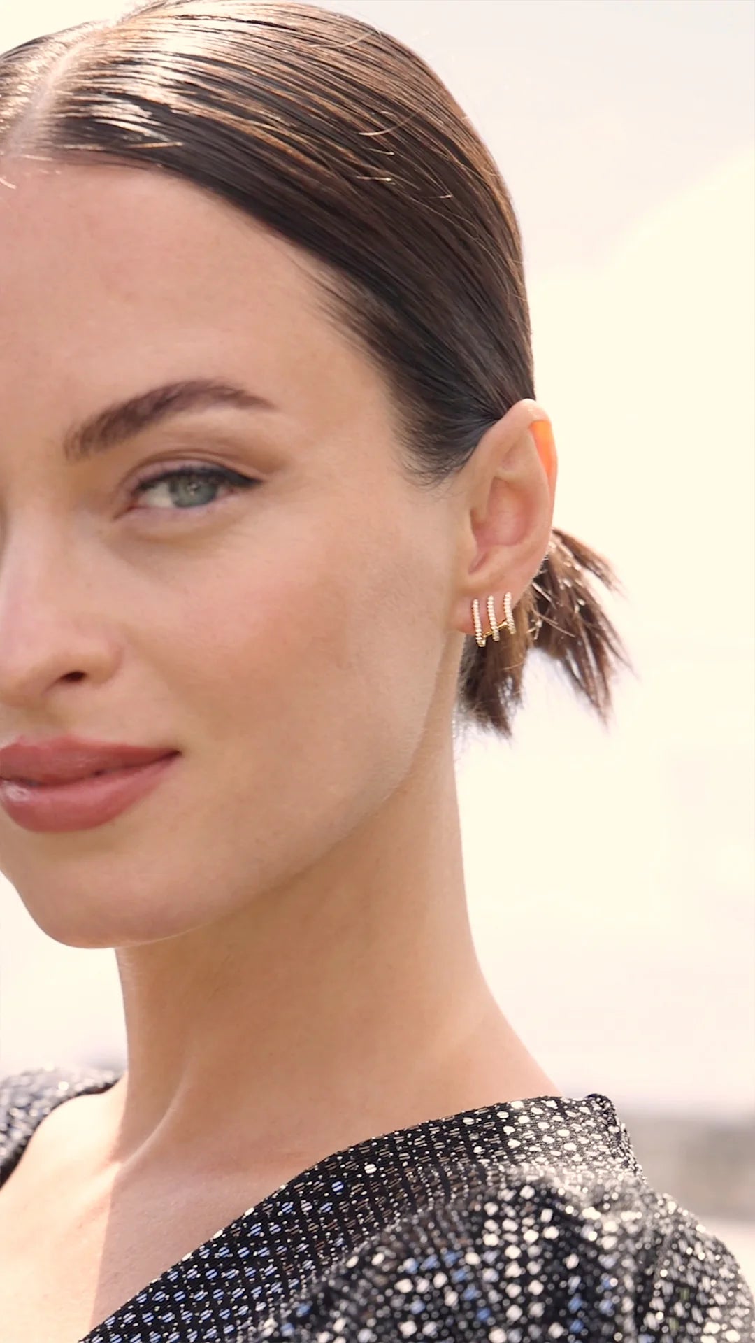 Girls Math Zircon Earrings - ARTSY SILVER