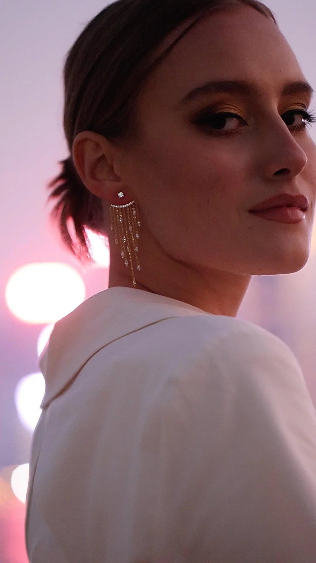 Chandelier Gold Plating Ear Jacket - ARTSY SILVER