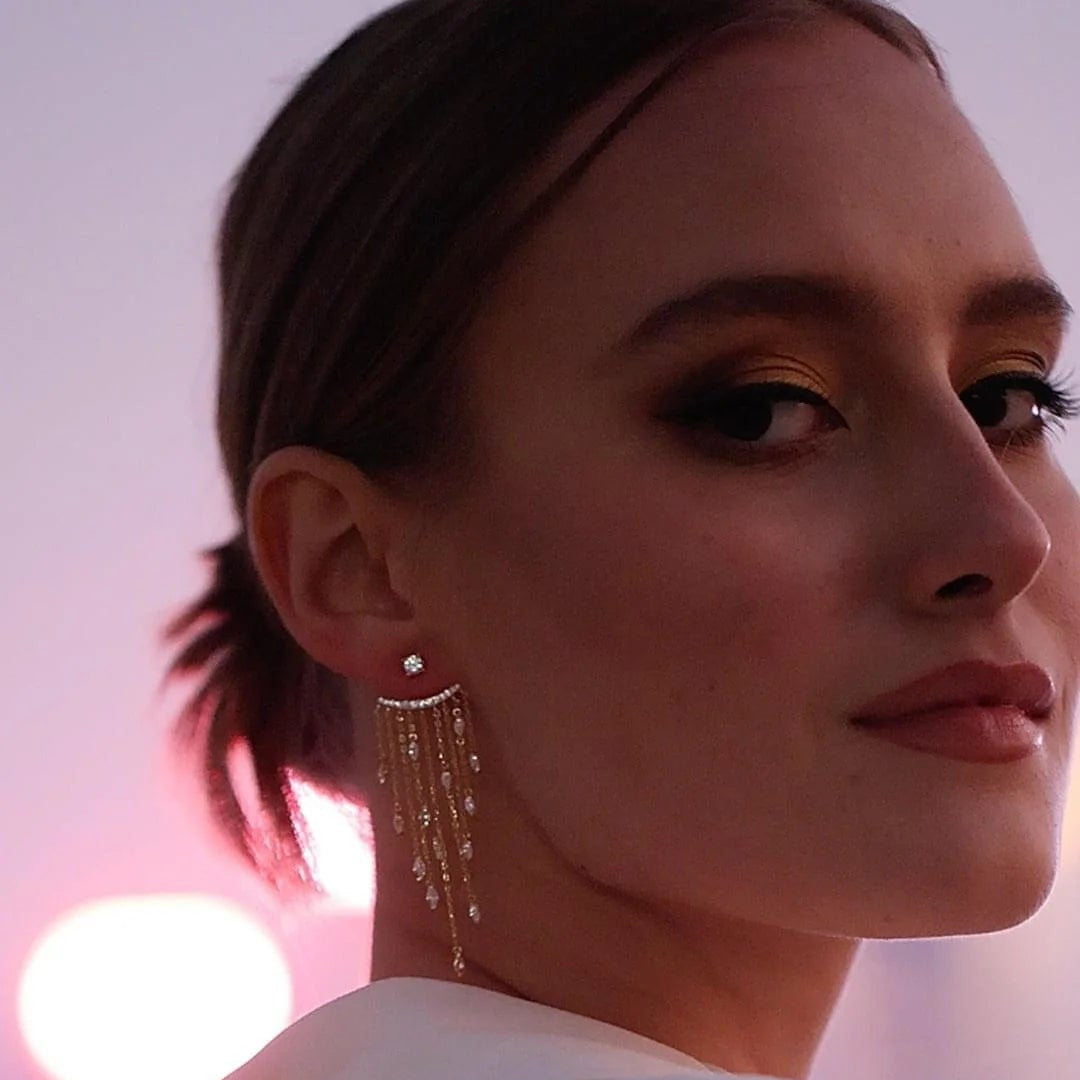 Chandelier Gold Plating Ear Jacket - ARTSY SILVER