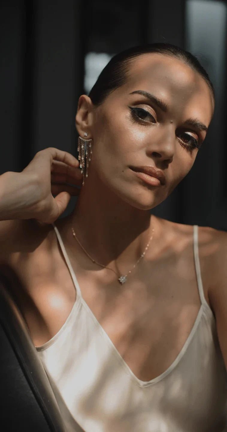 Chandelier Gold Plating Ear Jacket - ARTSY SILVER