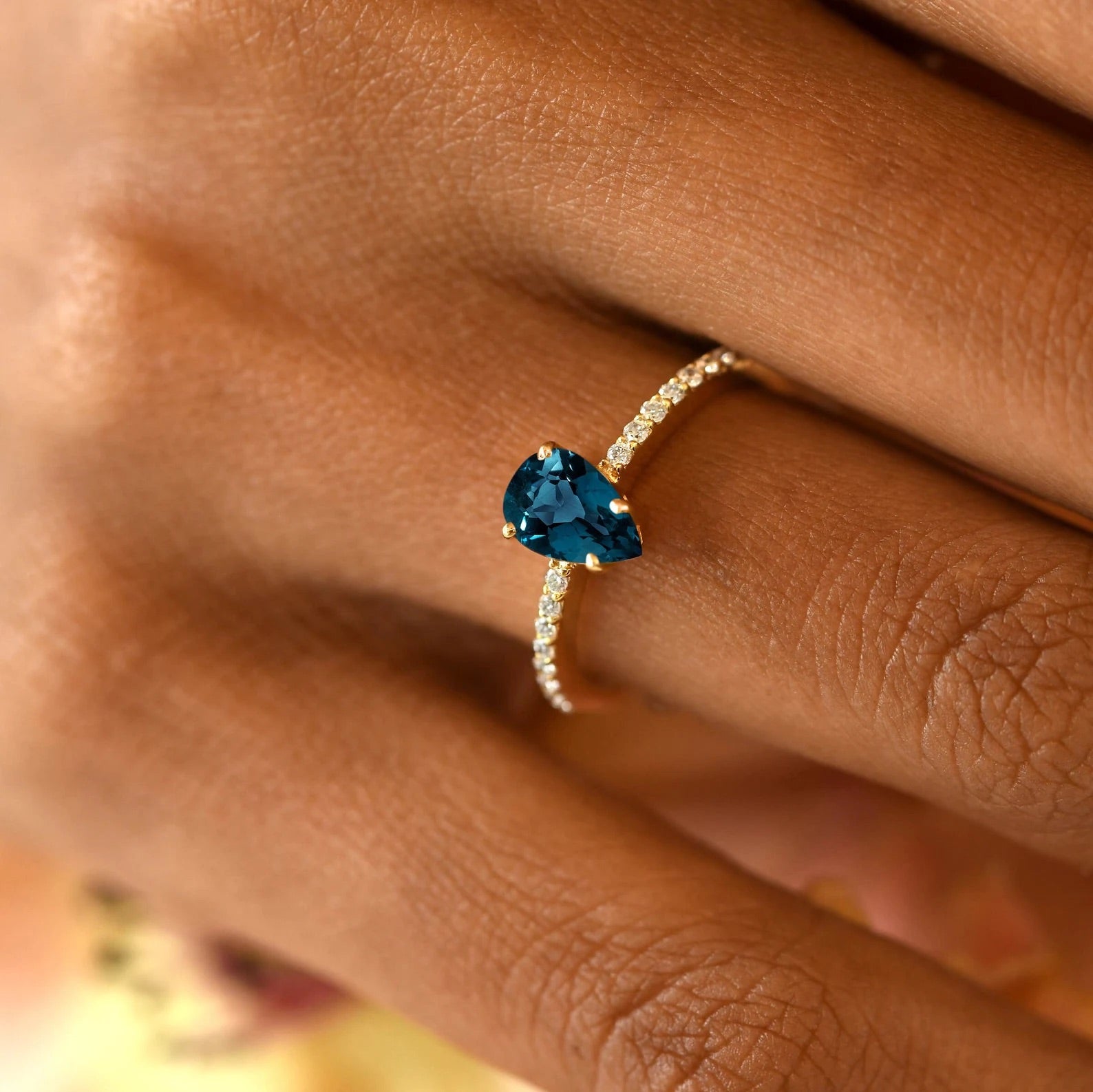 Elsa London Blue Topaz Ring - ARTSY SILVER