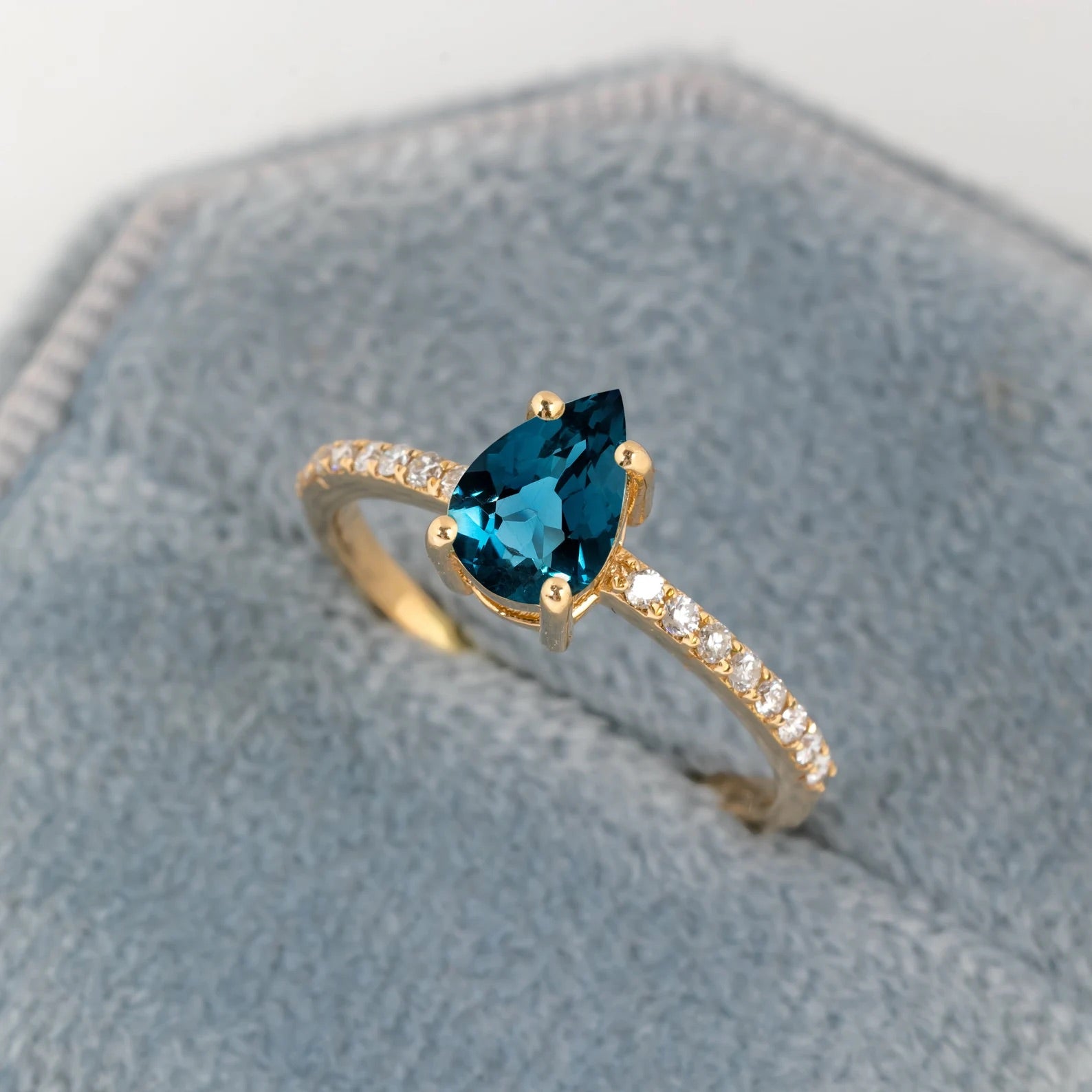 Elsa London Blue Topaz Ring - ARTSY SILVER