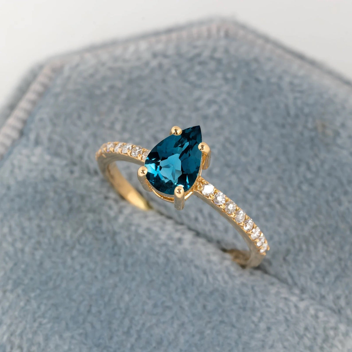 Elsa London Blue Topaz Ring - ARTSY SILVER