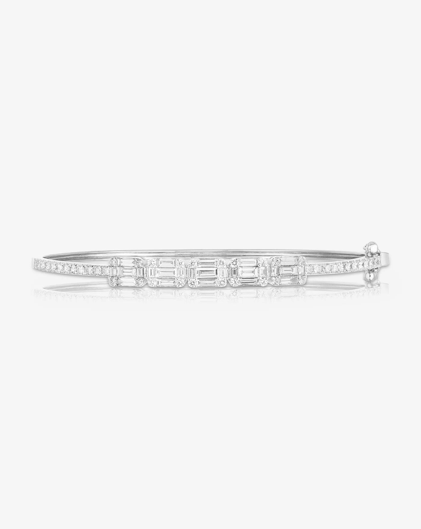 Emerald Illusion Bangle - ARTSY SILVER