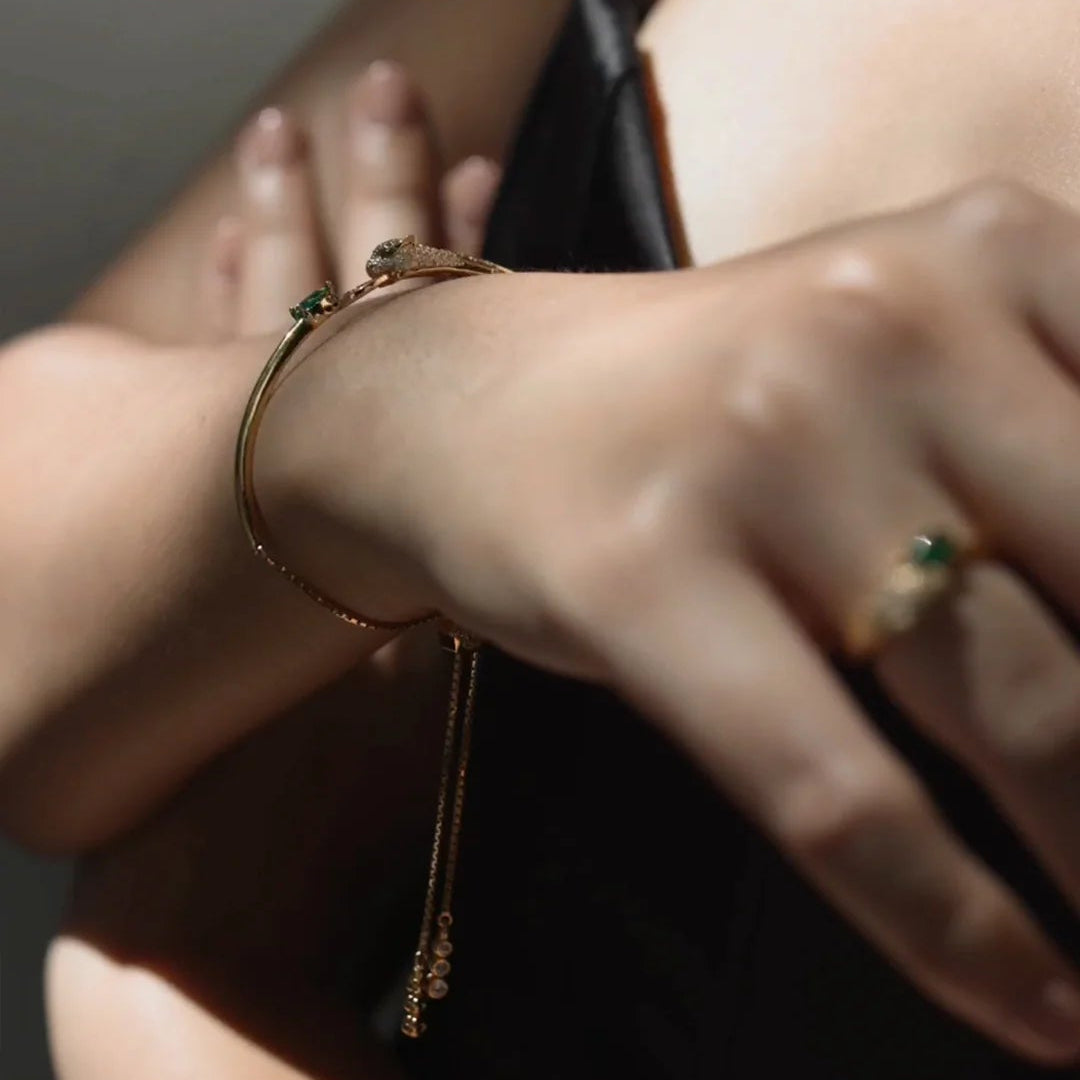 Stay Wild Tiger Adjustable Bracelet - ARTSY SILVER