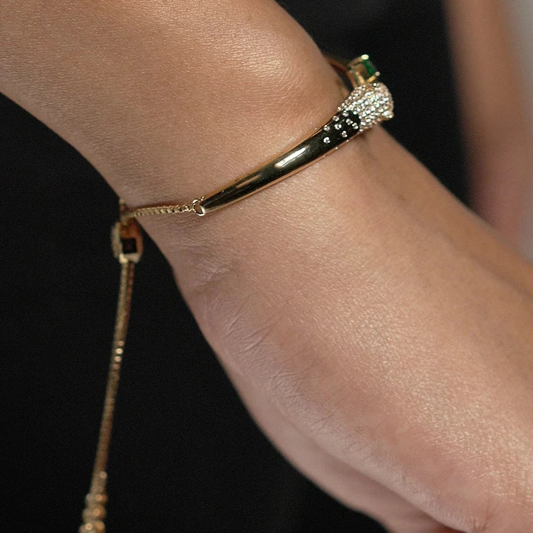 Stay Wild Tiger Adjustable Bracelet - ARTSY SILVER