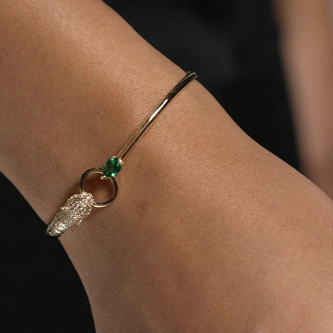 Stay Wild Tiger Adjustable Bracelet - ARTSY SILVER