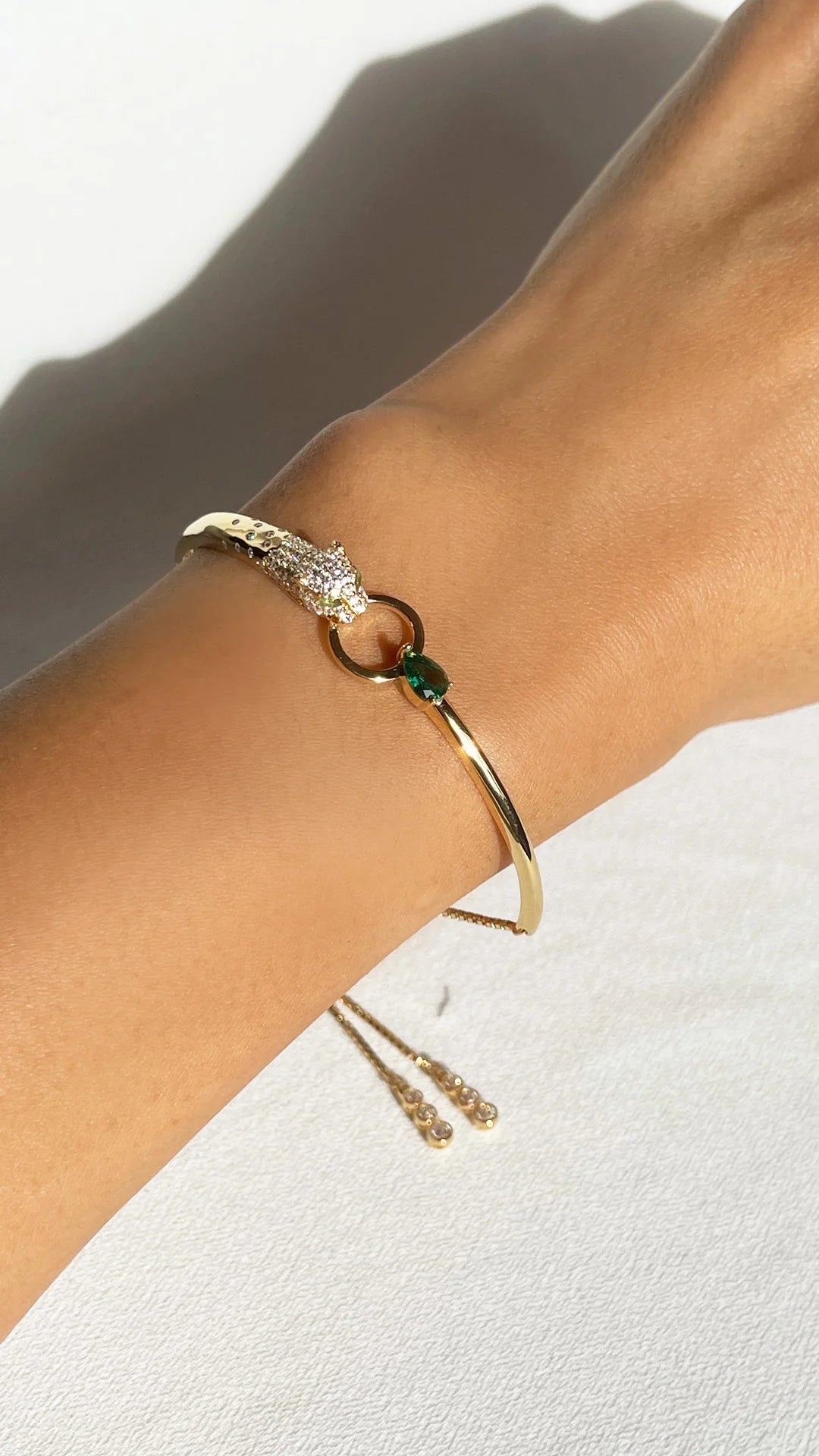Stay Wild Tiger Adjustable Bracelet - ARTSY SILVER