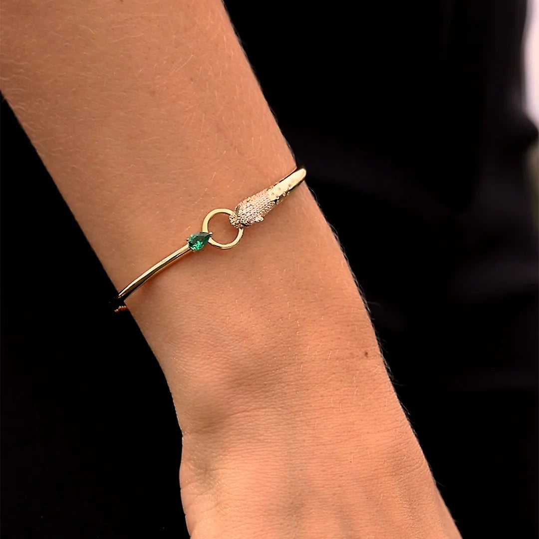 Stay Wild Tiger Adjustable Bracelet - ARTSY SILVER