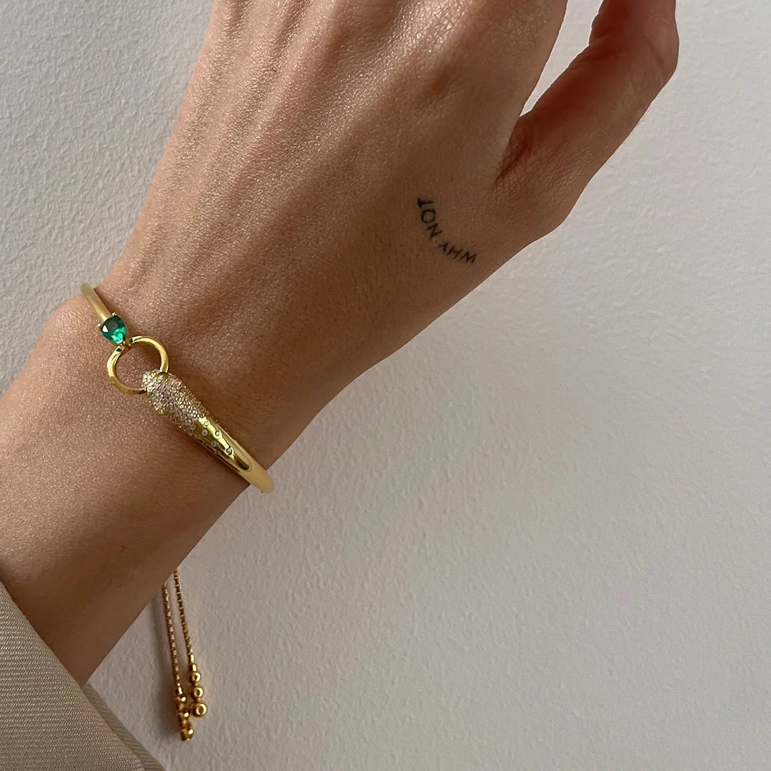 Stay Wild Tiger Adjustable Bracelet - ARTSY SILVER