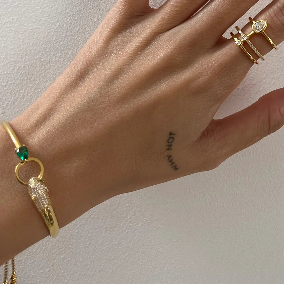 Stay Wild Tiger Adjustable Bracelet - ARTSY SILVER