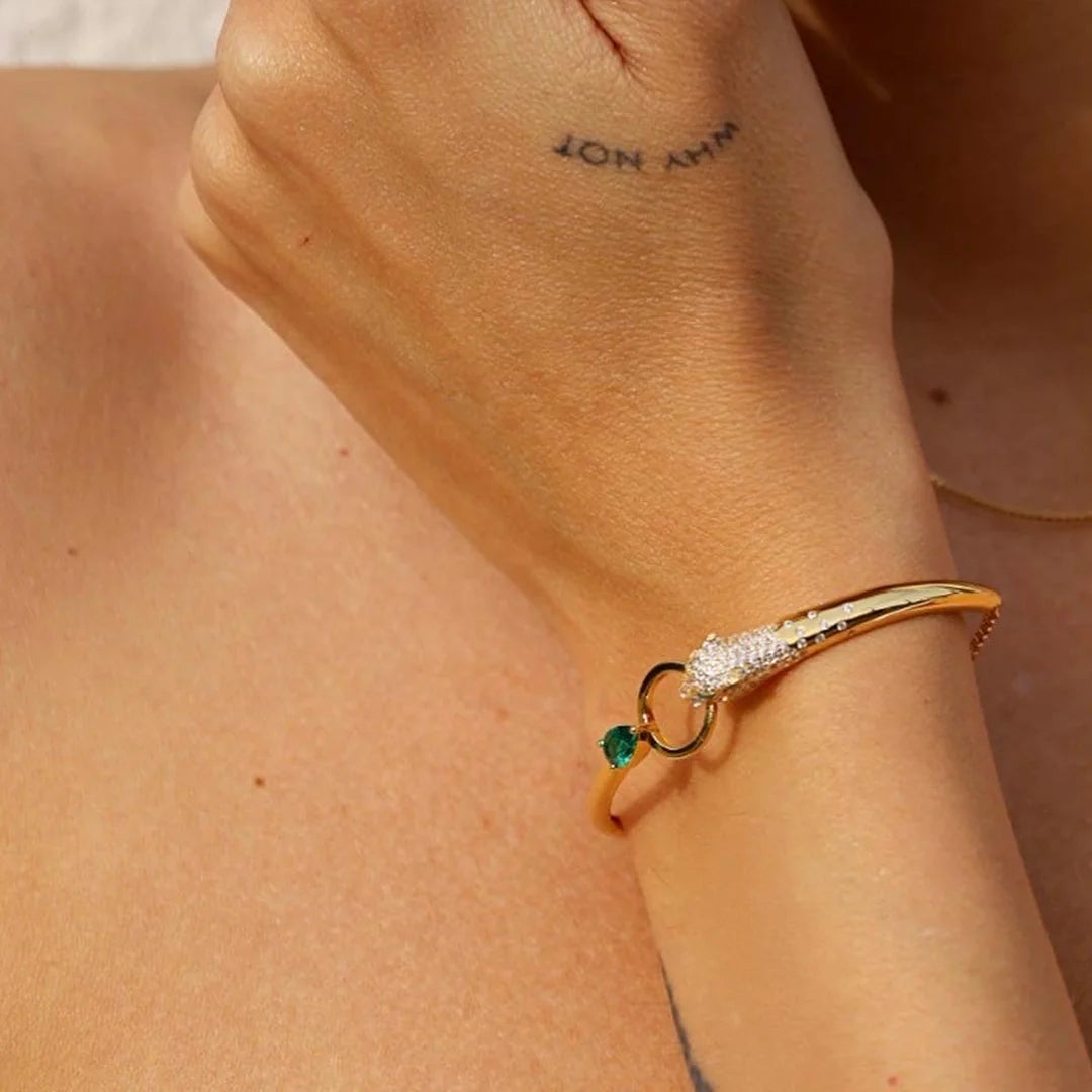 Stay Wild Tiger Adjustable Bracelet - ARTSY SILVER