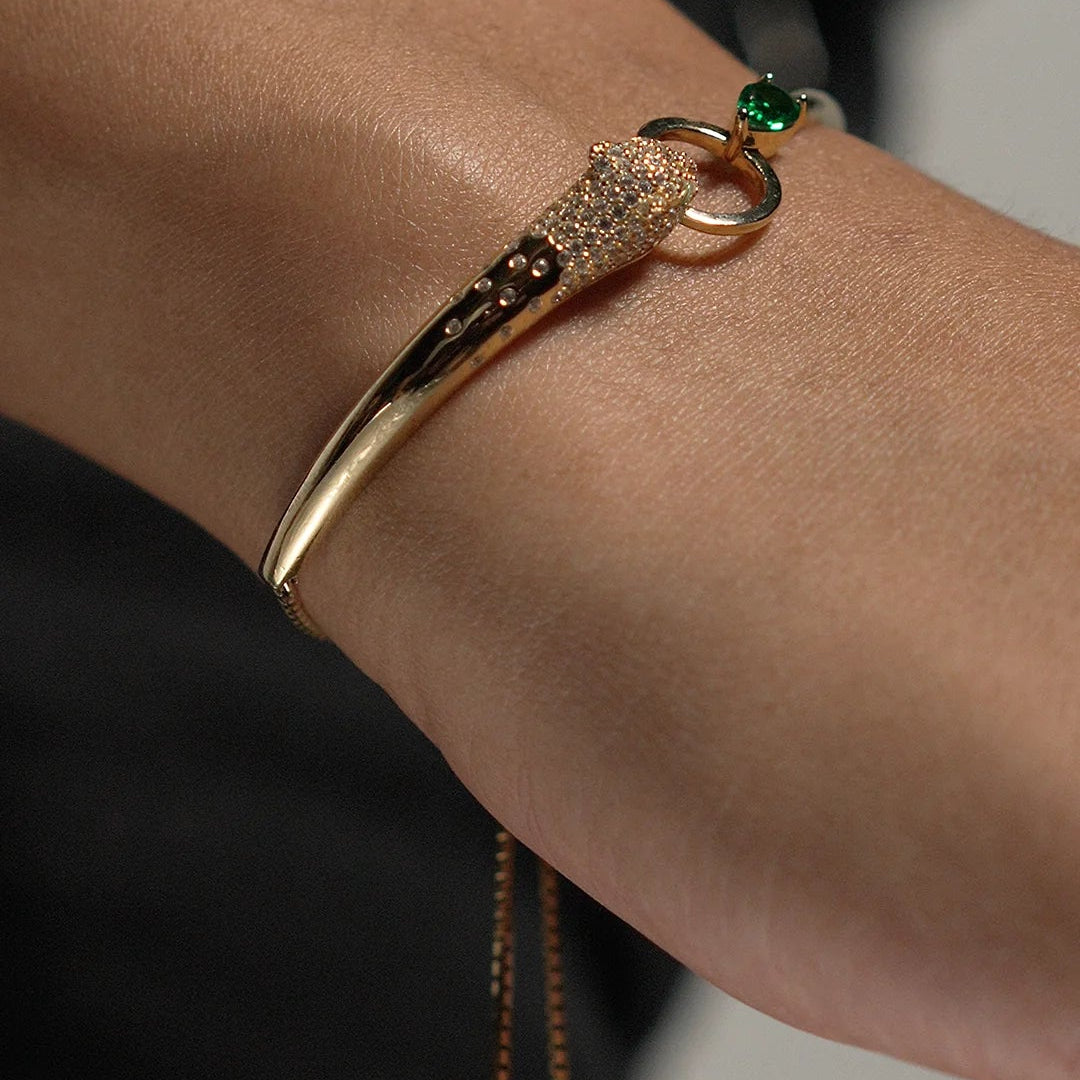 Stay Wild Tiger Adjustable Bracelet - ARTSY SILVER