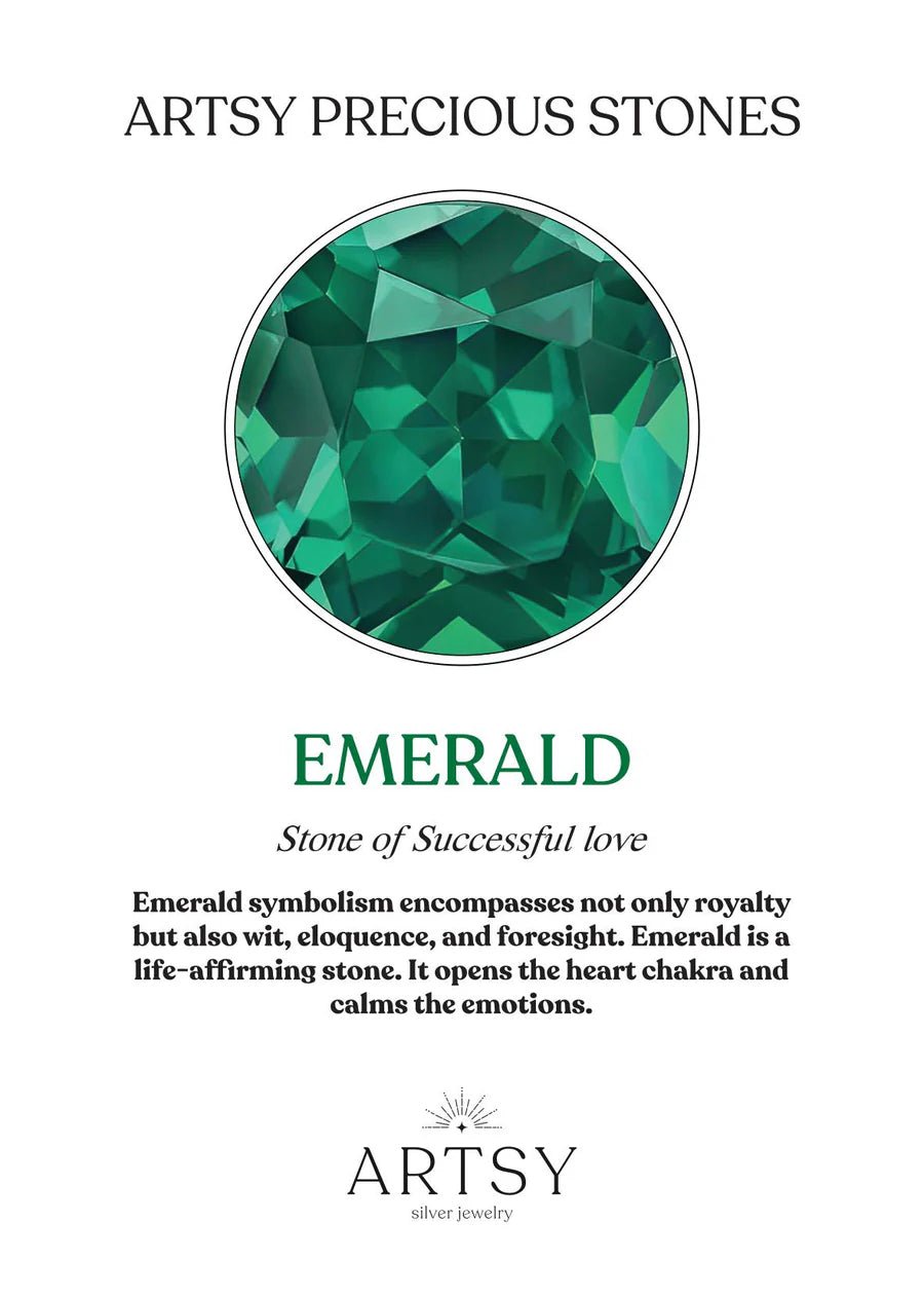 Muse Emerald Ring - ARTSY SILVER