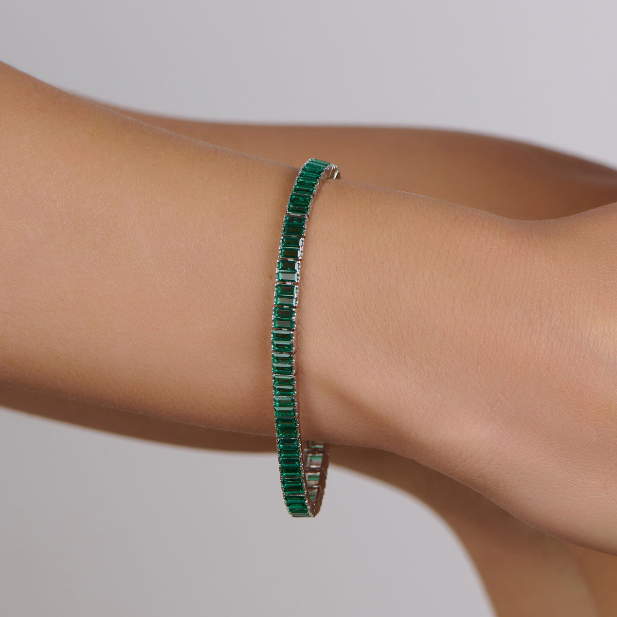 Emerald Baguette Tennis Bracelet