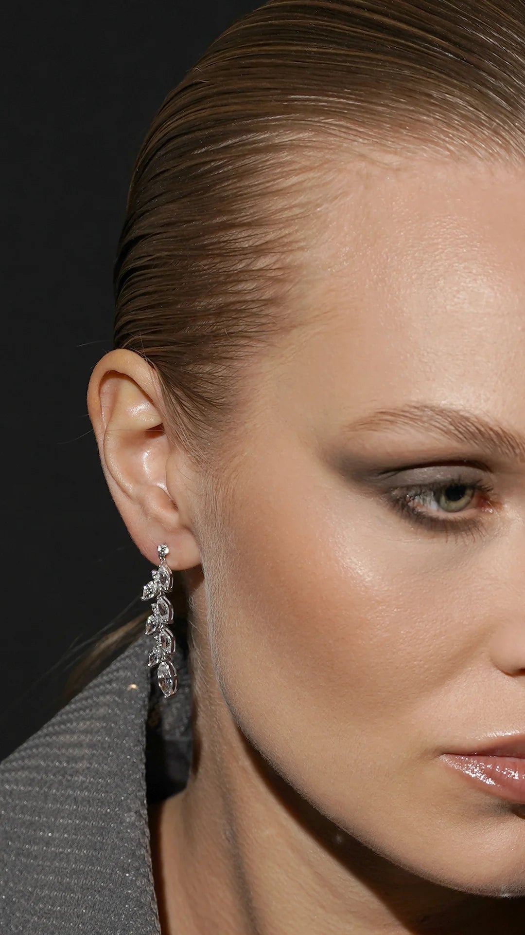 Enchanted White Zircon Earrings - ARTSY SILVER