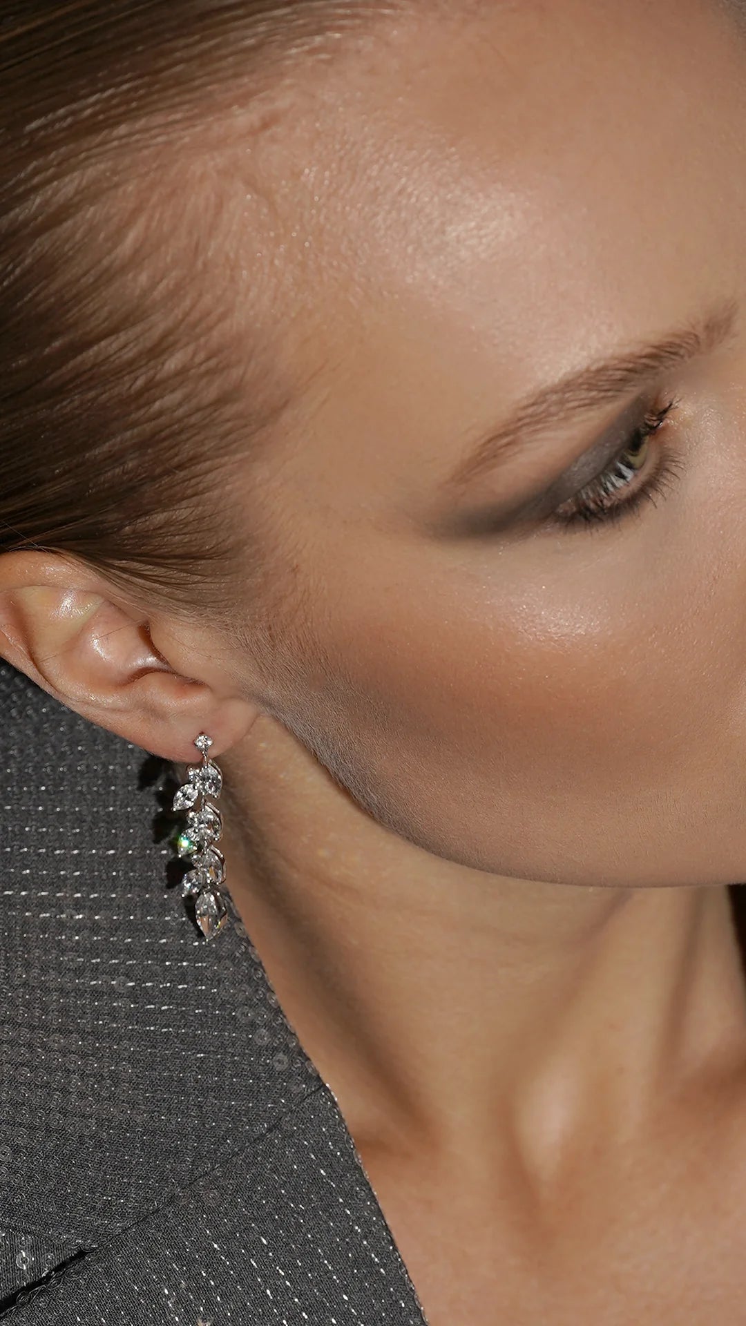 Enchanted White Zircon Earrings - ARTSY SILVER