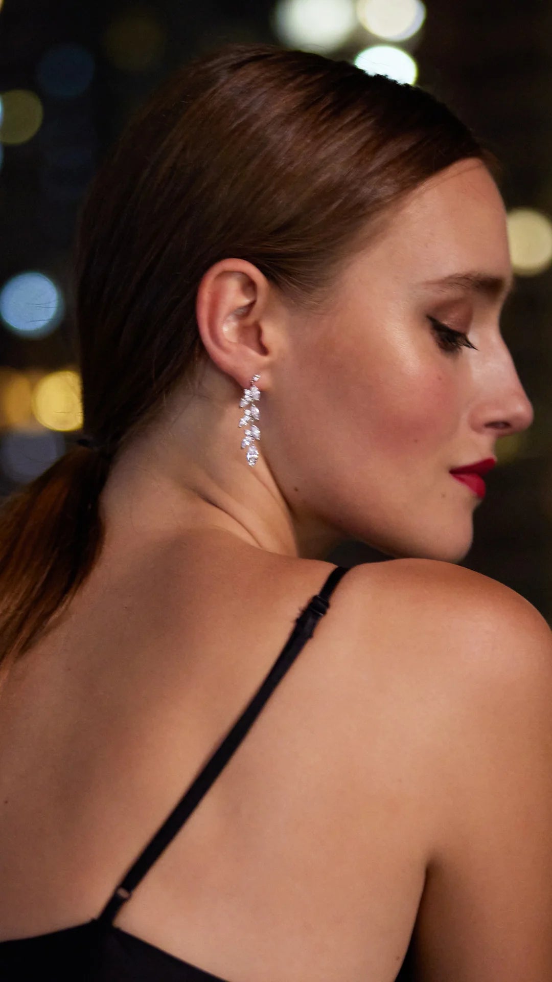 Enchanted White Zircon Earrings - ARTSY SILVER