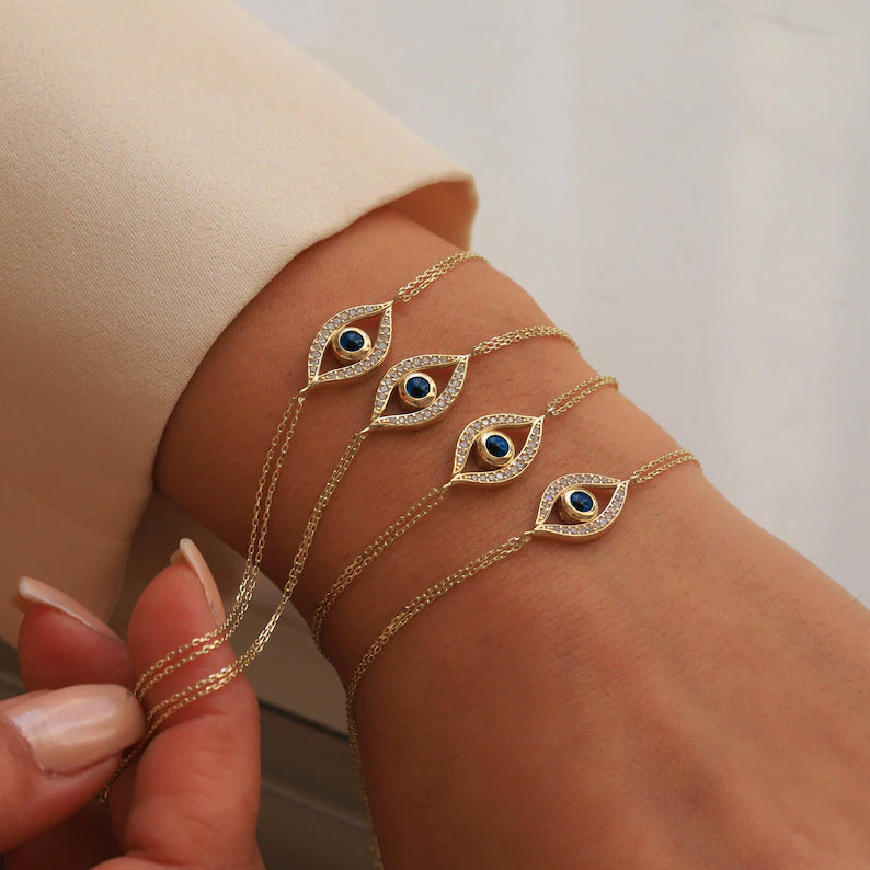 Evil Eye Enamel Bracelet