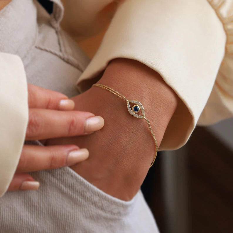 Evil Eye Enamel Bracelet