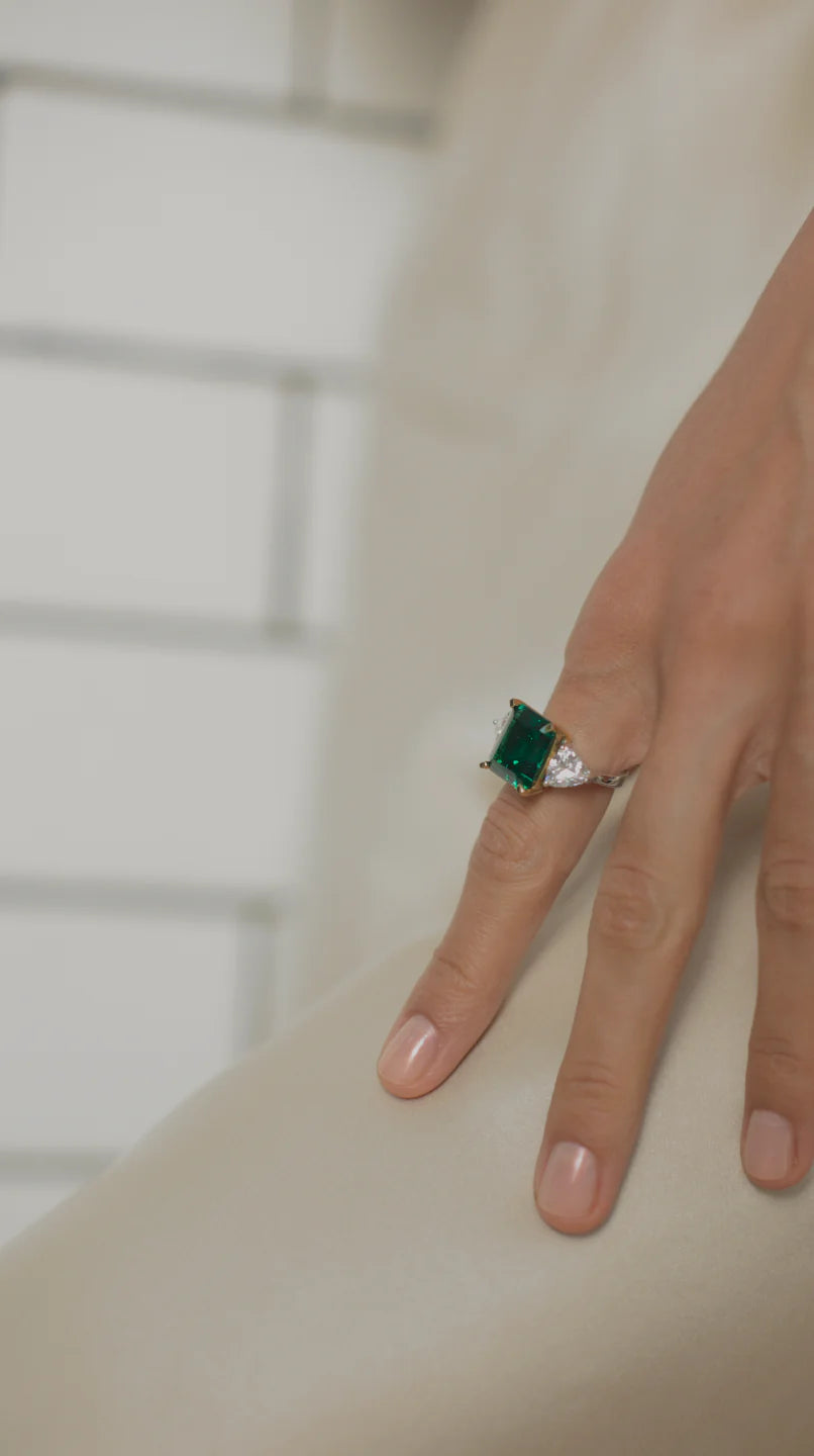 Fancy Emerald Stone Ring