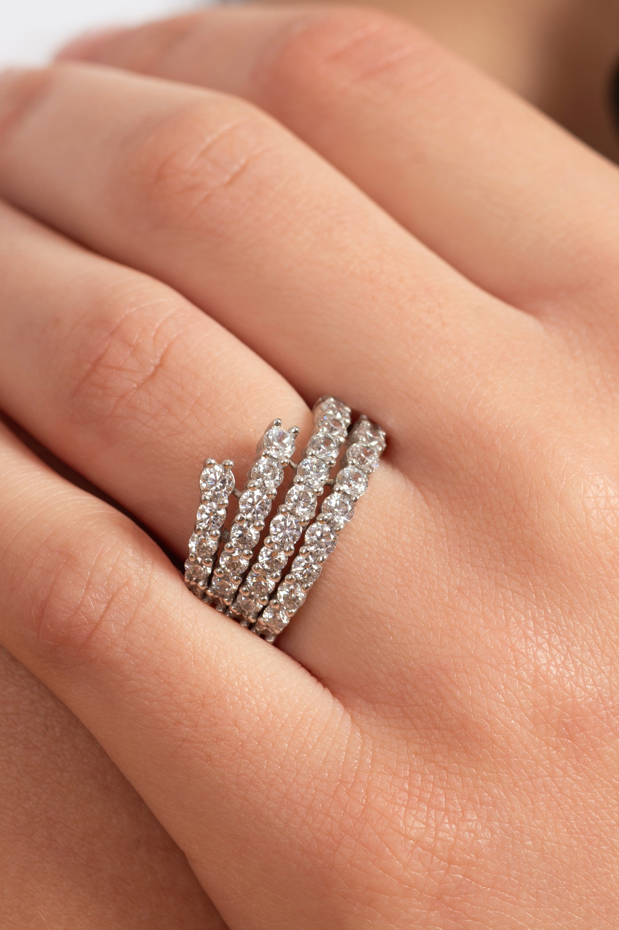 Fanned stone Statement Ring