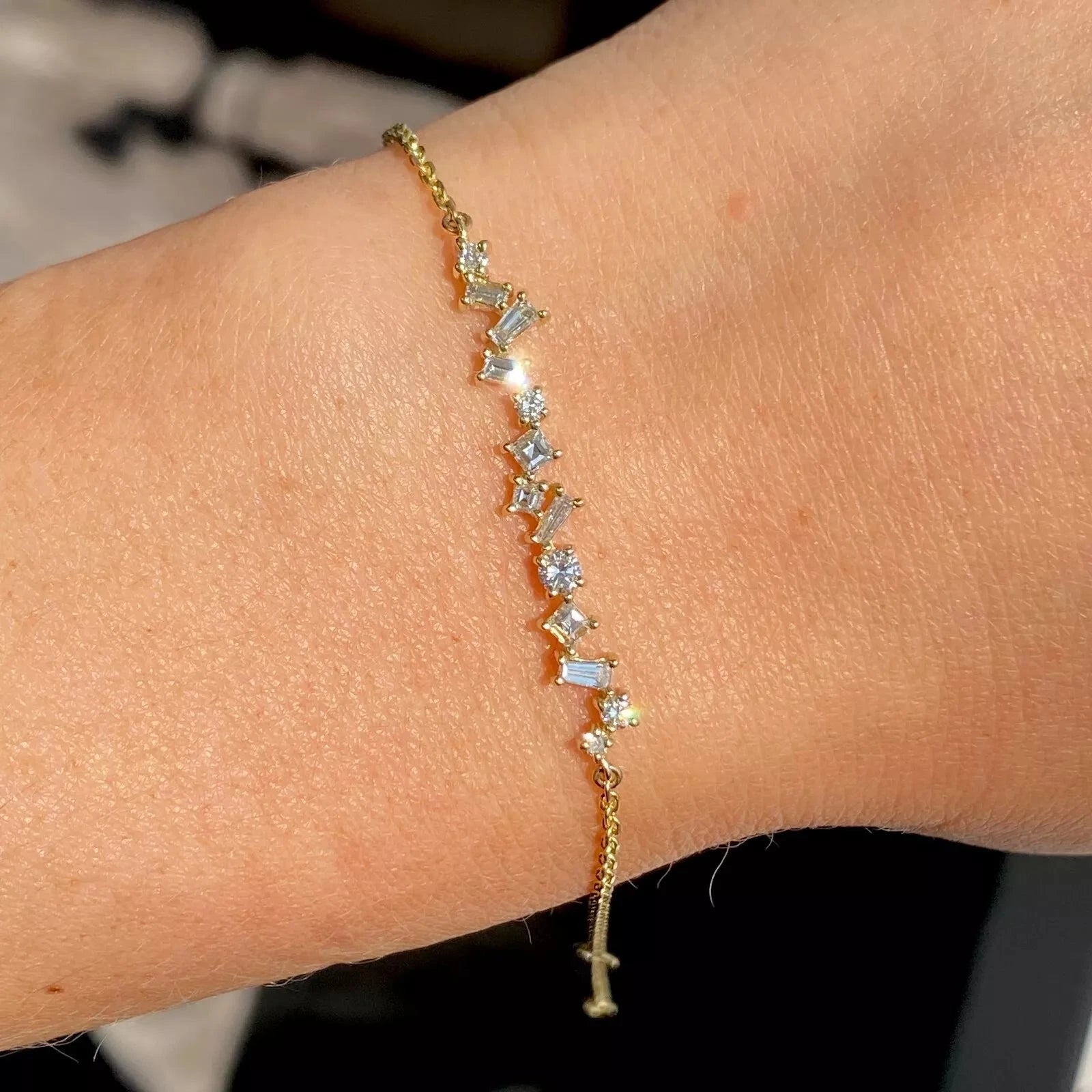 Fizzy Multi Stones Zircon Bracelet - ARTSY SILVER