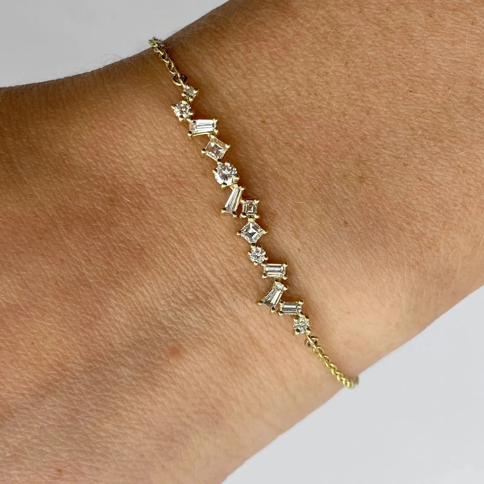 Fizzy Multi Stones Zircon Bracelet - ARTSY SILVER