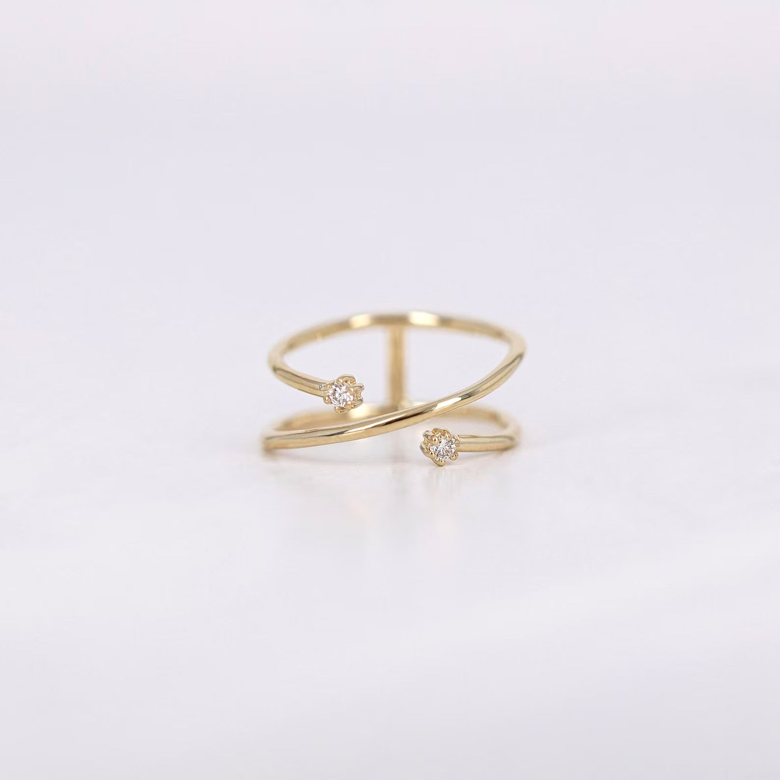 Florence Open Cross Ring - ARTSY SILVER